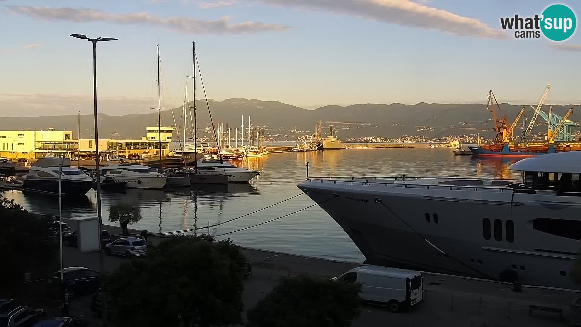 Die Riva und Marina in Rijeka – Live Webcam Kroatien