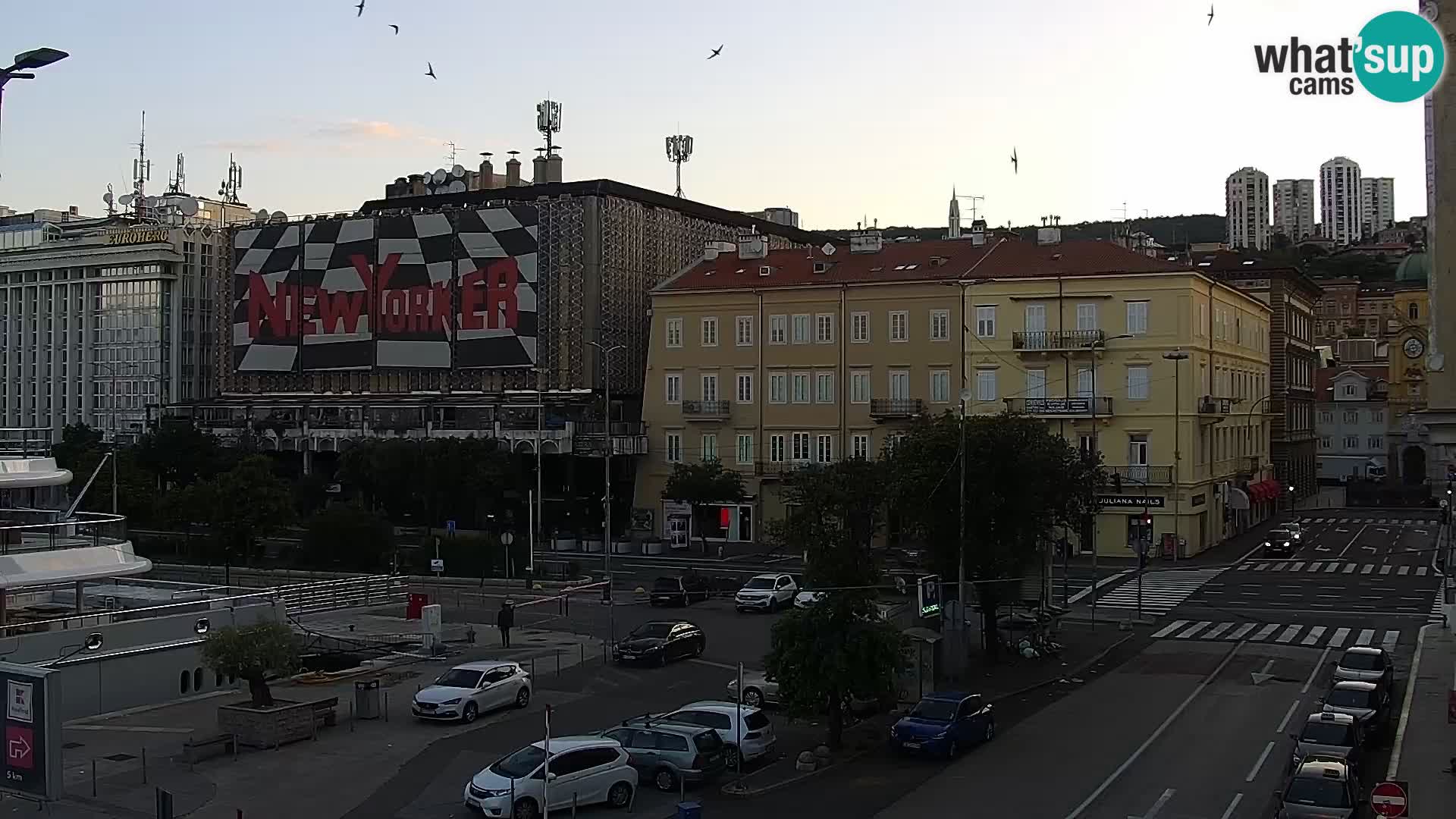 La Riva y Marina en Rijeka – Webcam en vivo Croacia