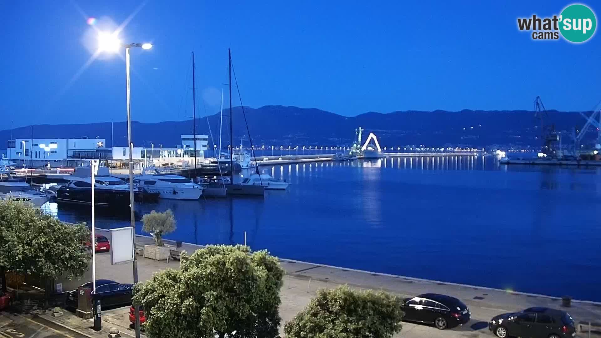 La Riva et Marina à Rijeka – Live Webcam Croatie
