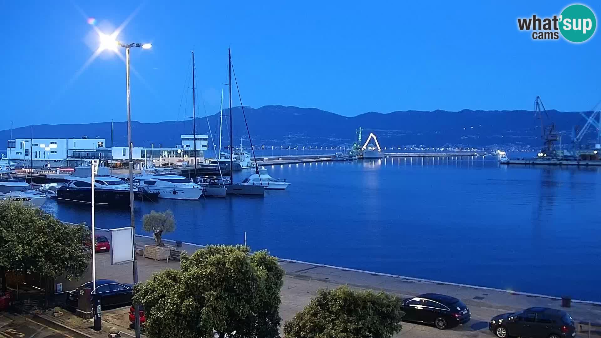 La Riva et Marina à Rijeka – Live Webcam Croatie