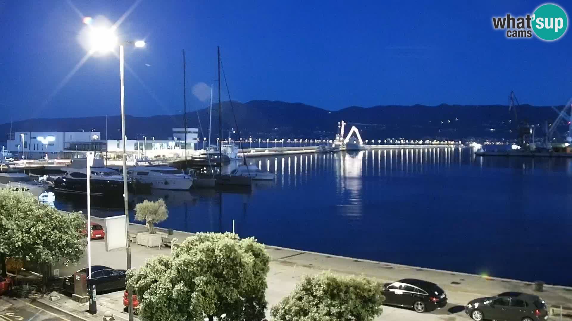 La Riva et Marina à Rijeka – Live Webcam Croatie