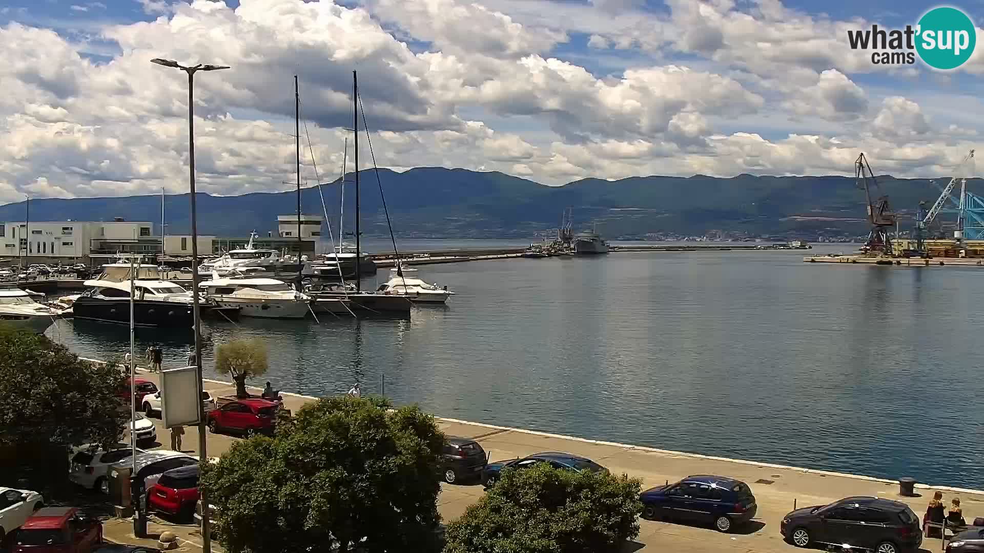 Die Riva und Marina in Rijeka – Live Webcam Kroatien