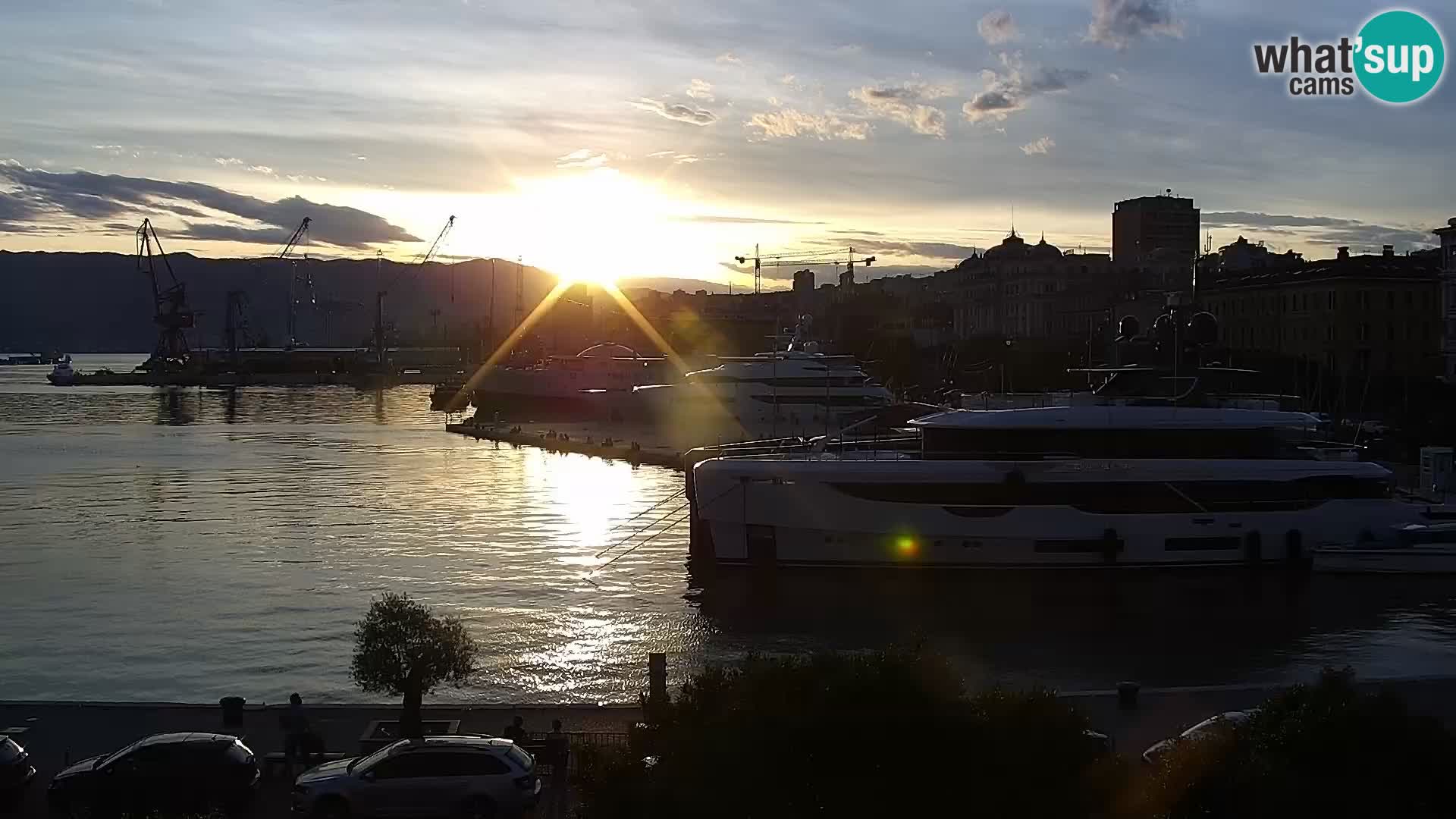 Die Riva und Marina in Rijeka – Live Webcam Kroatien