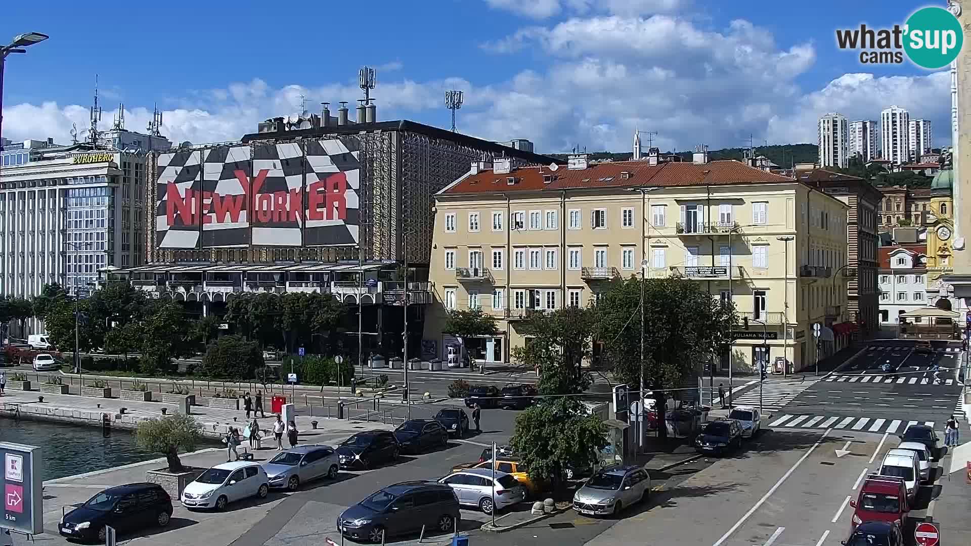 Riva in Marina v Reki – Spletna kamera v živo Hrvaška