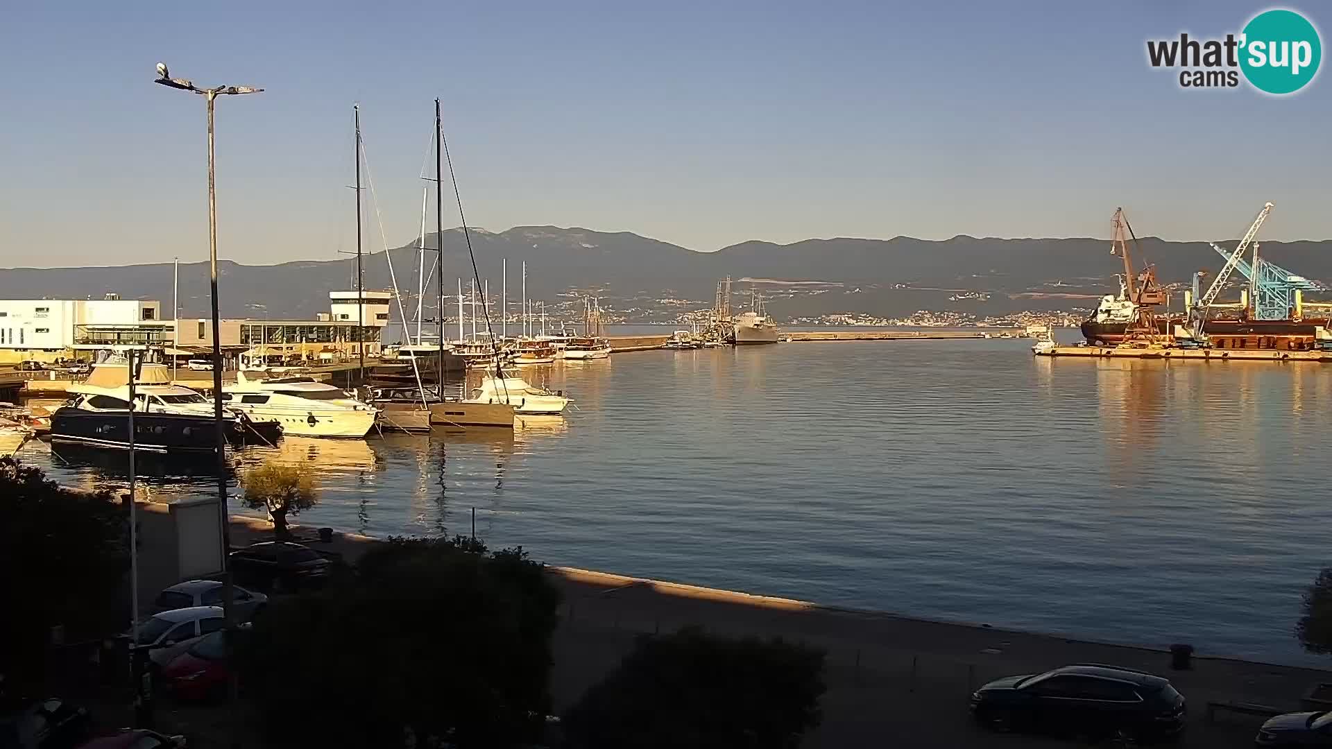 Die Riva und Marina in Rijeka – Live Webcam Kroatien