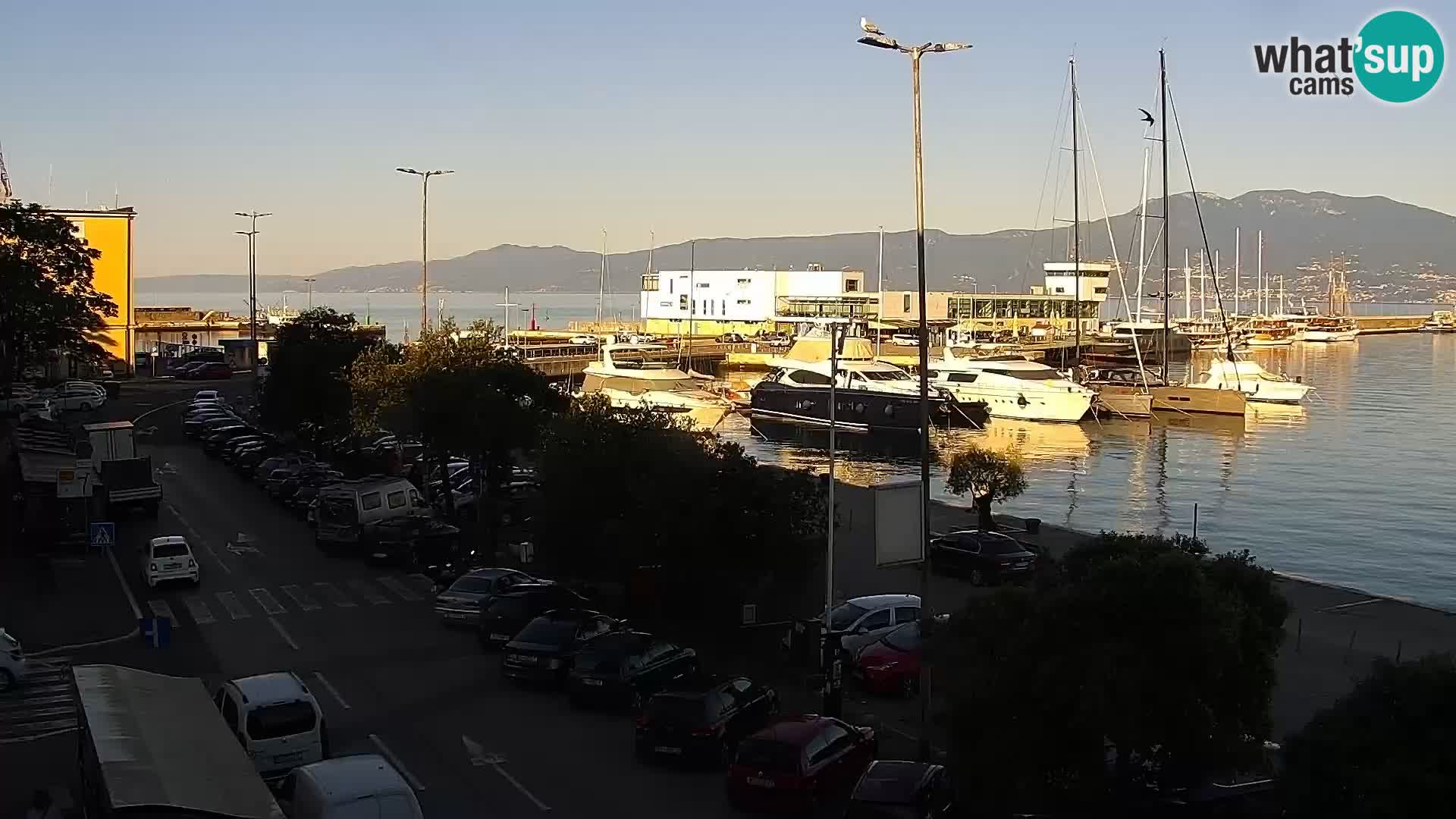 Die Riva und Marina in Rijeka – Live Webcam Kroatien