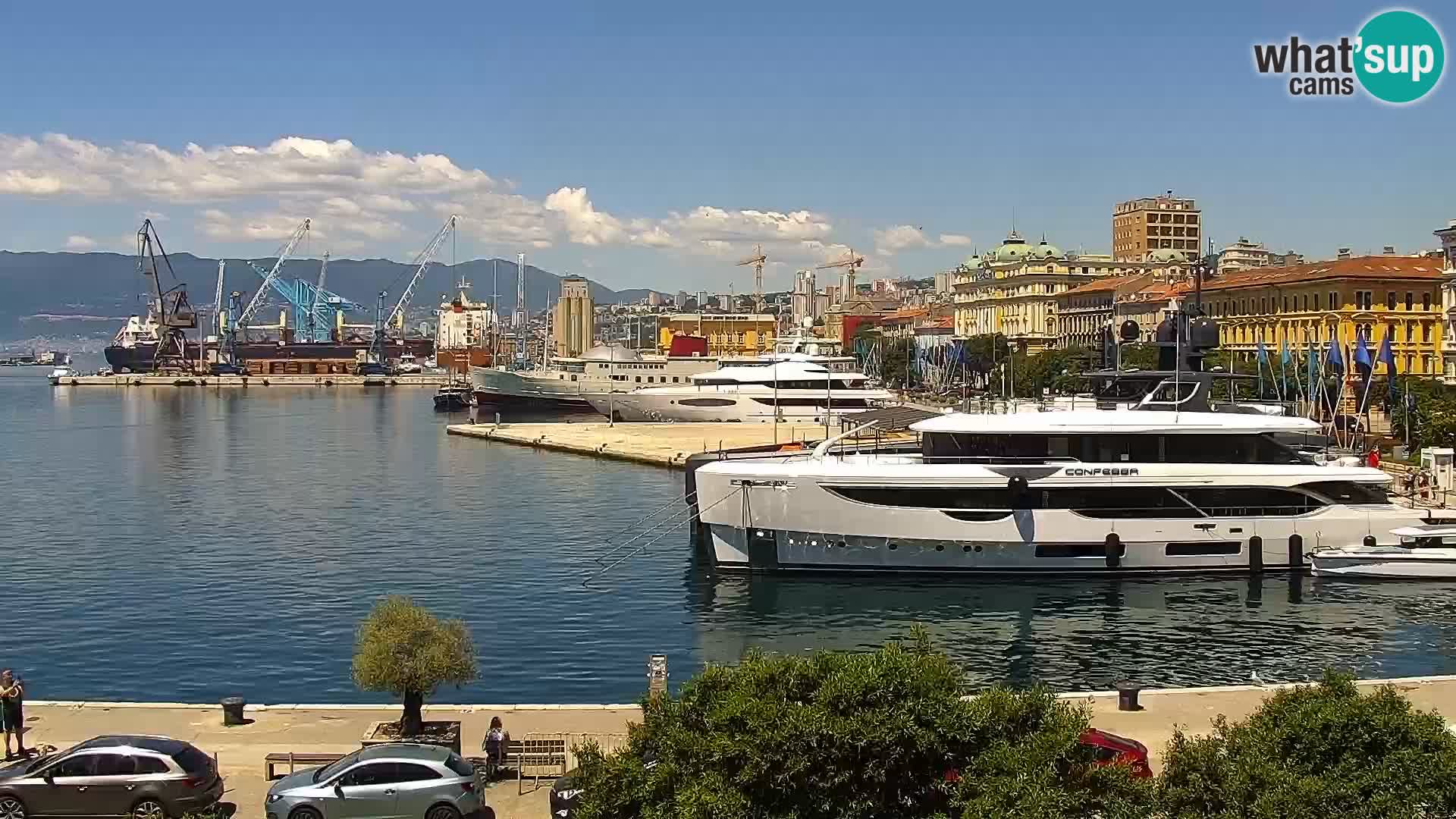 La Riva et Marina à Rijeka – Live Webcam Croatie