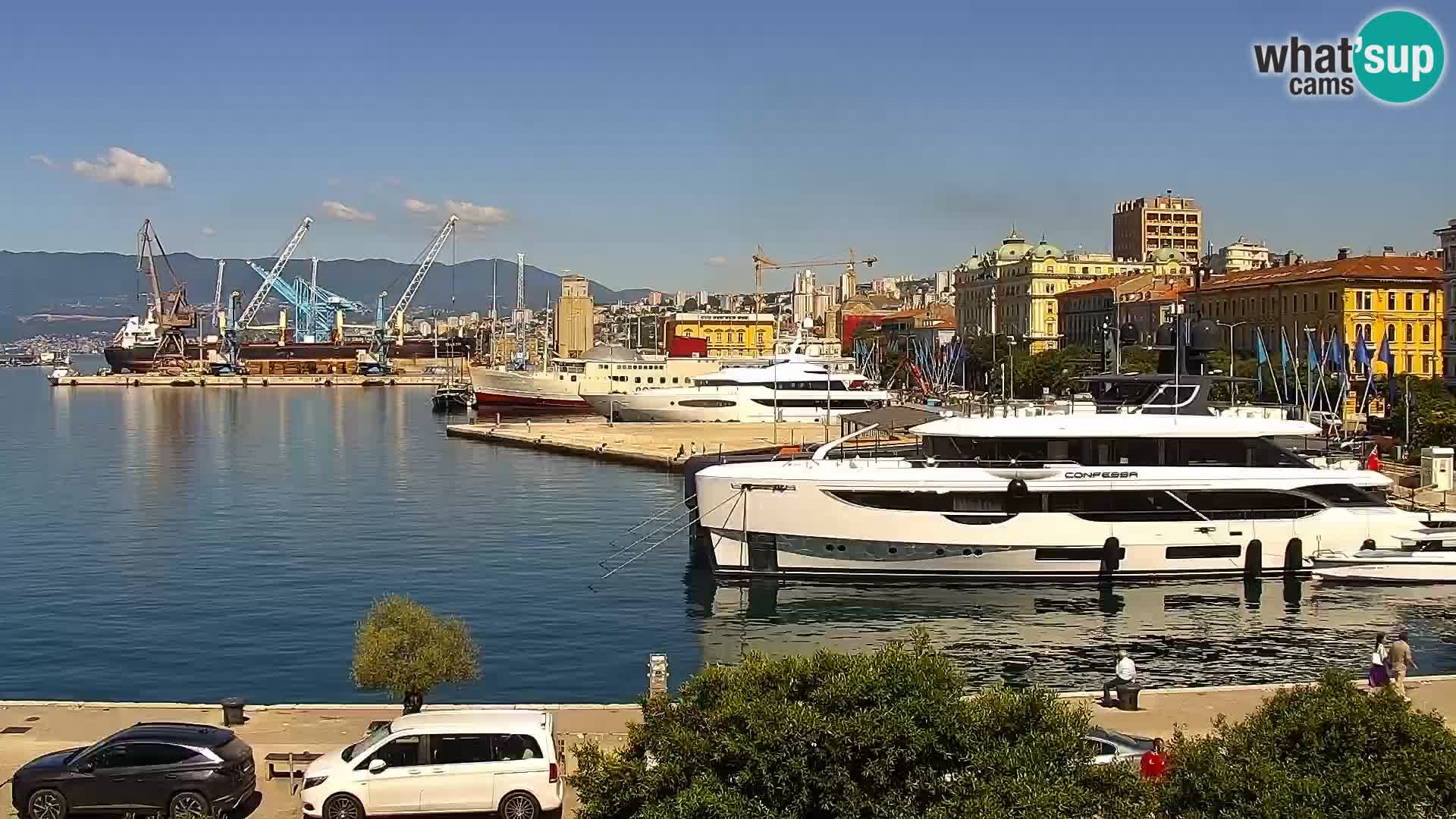 Die Riva und Marina in Rijeka – Live Webcam Kroatien