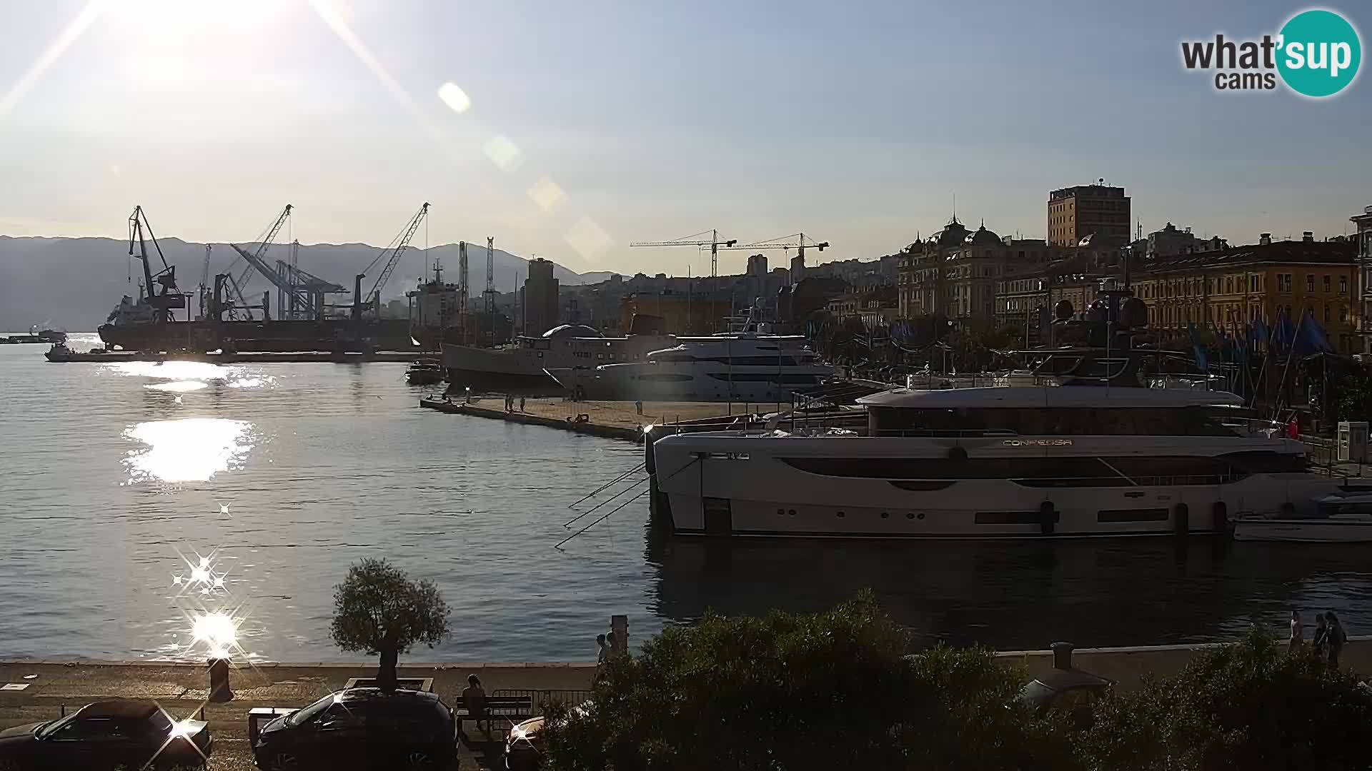 The Riva and Marina in Rijeka  – Live Webcam Croatia