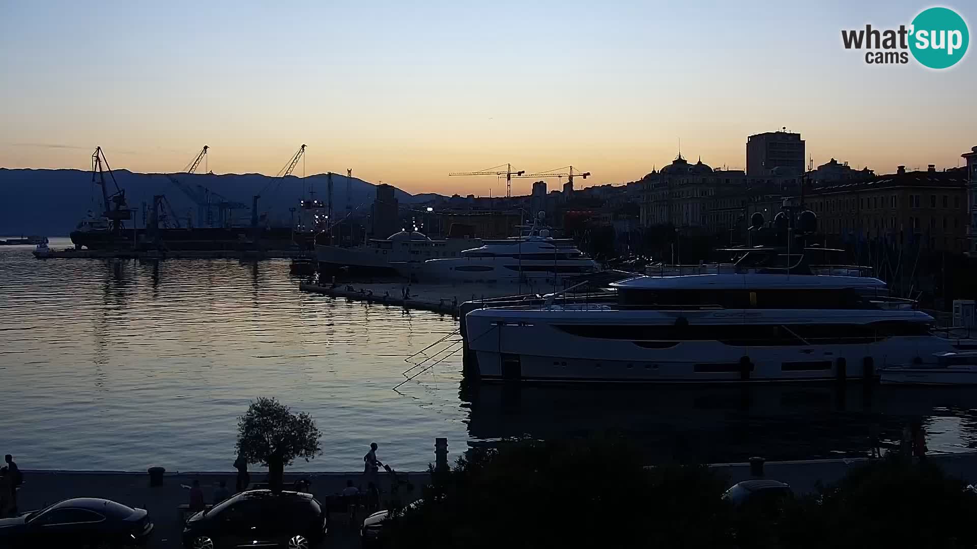 Die Riva und Marina in Rijeka – Live Webcam Kroatien