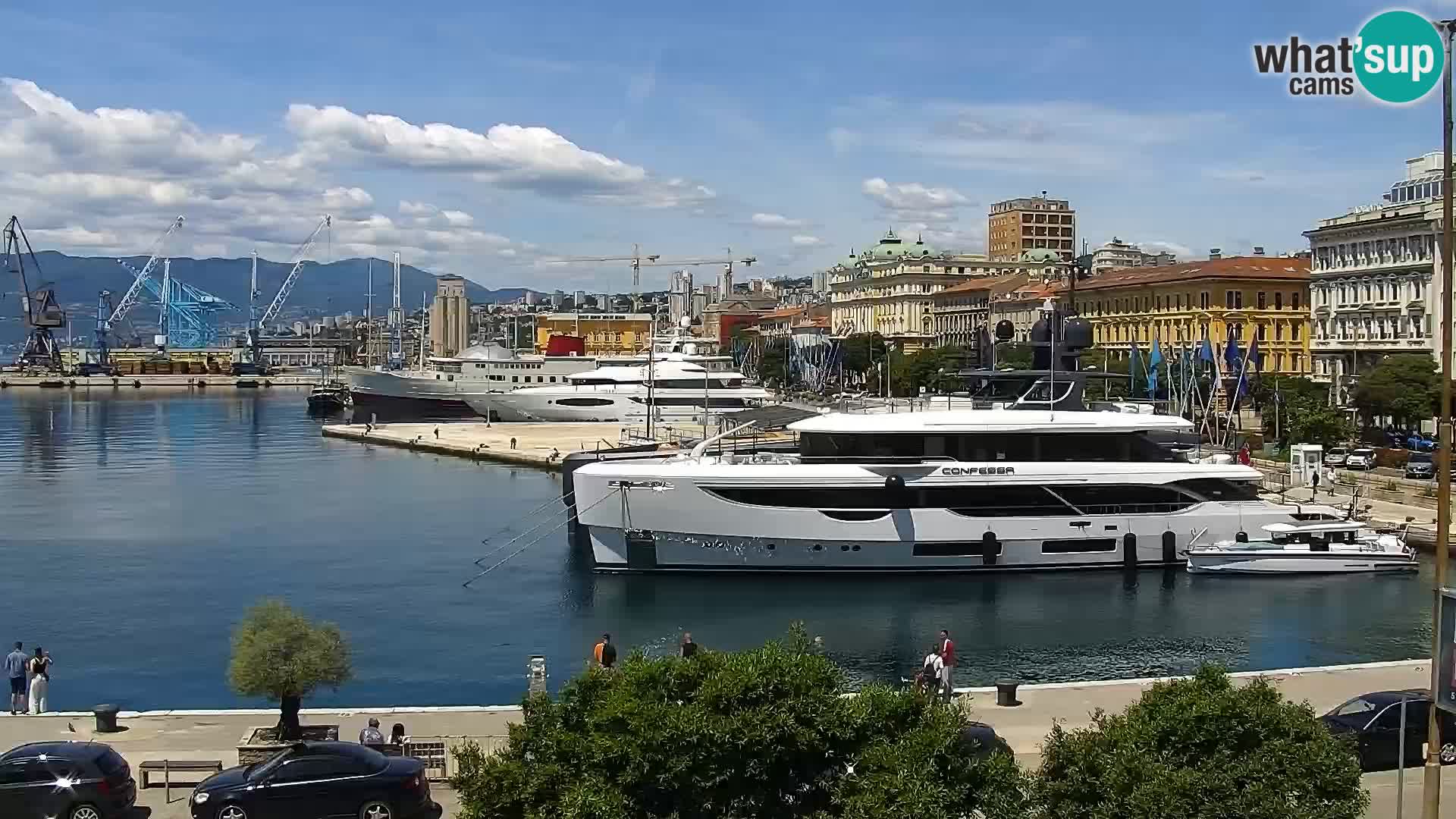 Die Riva und Marina in Rijeka – Live Webcam Kroatien
