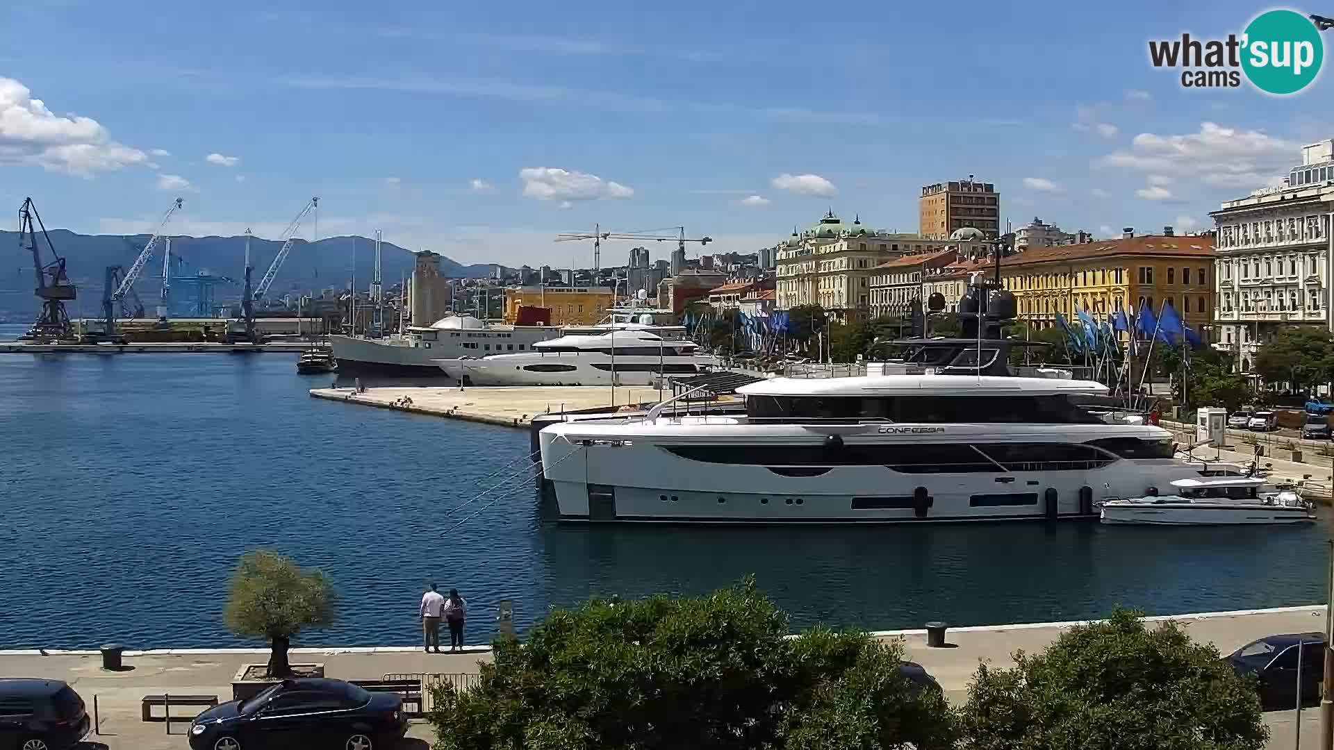Die Riva und Marina in Rijeka – Live Webcam Kroatien