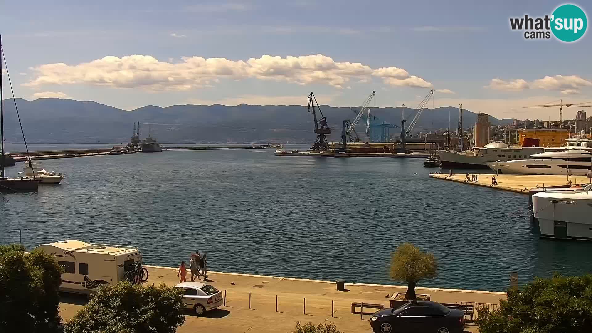 La Riva et Marina à Rijeka – Live Webcam Croatie