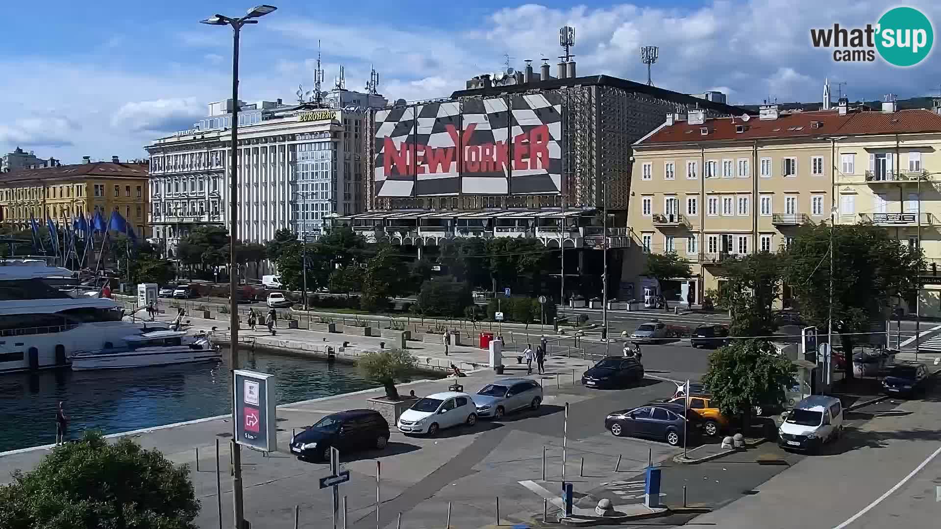 La Riva y Marina en Rijeka – Webcam en vivo Croacia