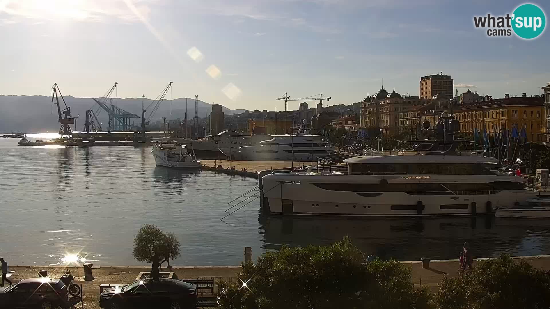 La Riva et Marina à Rijeka – Live Webcam Croatie