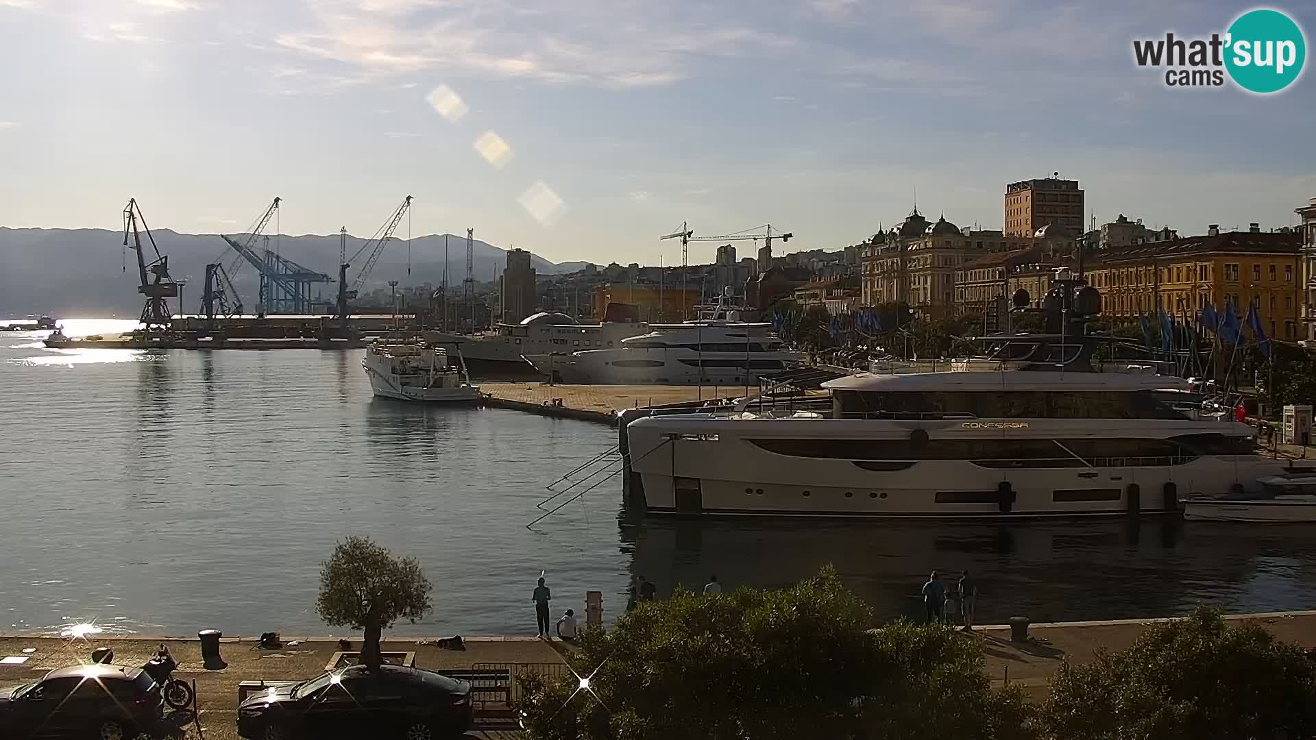 La Riva y Marina en Rijeka – Webcam en vivo Croacia