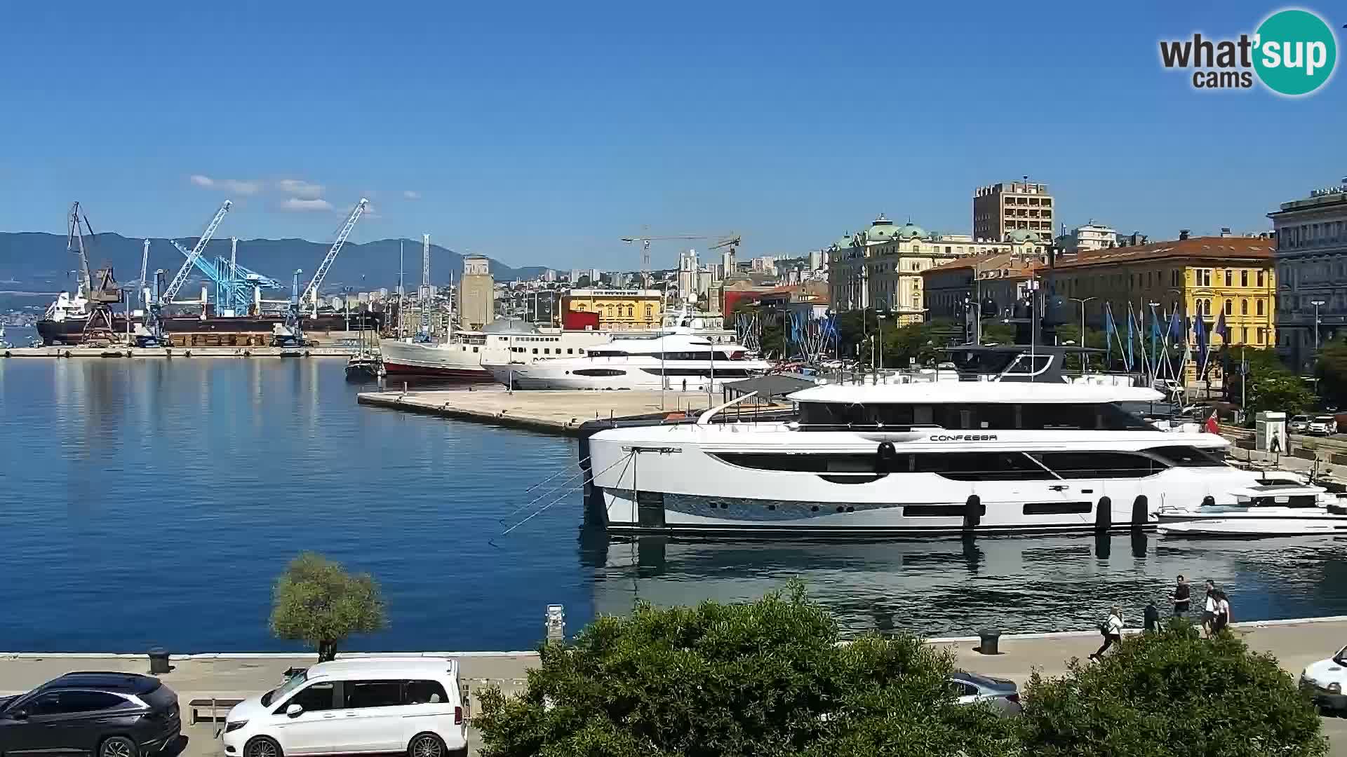 Die Riva und Marina in Rijeka – Live Webcam Kroatien