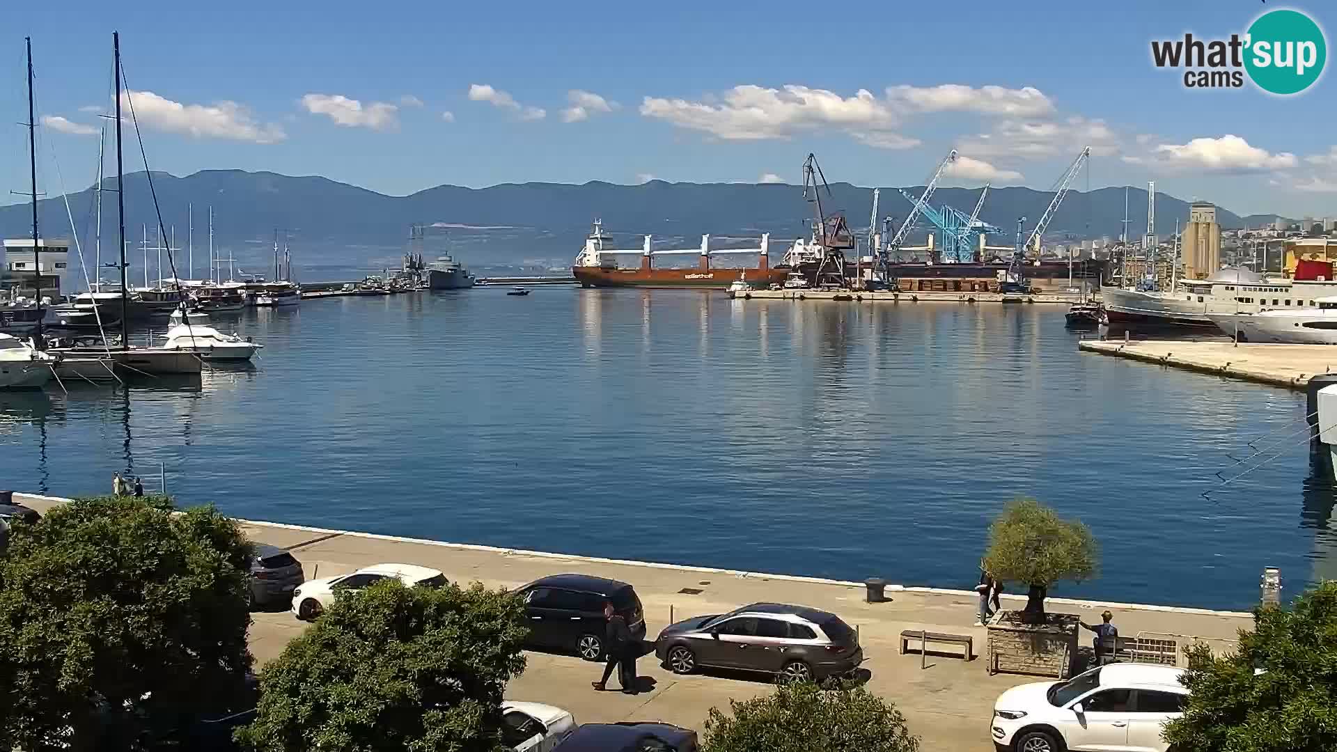 La Riva y Marina en Rijeka – Webcam en vivo Croacia