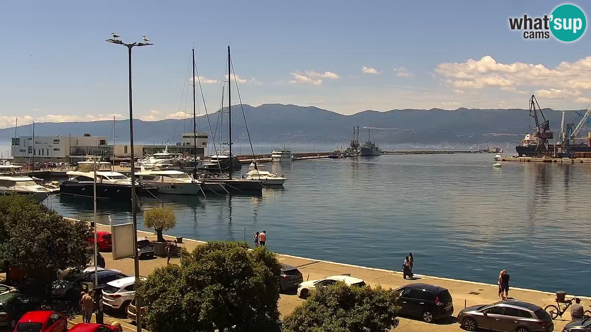 Die Riva und Marina in Rijeka – Live Webcam Kroatien