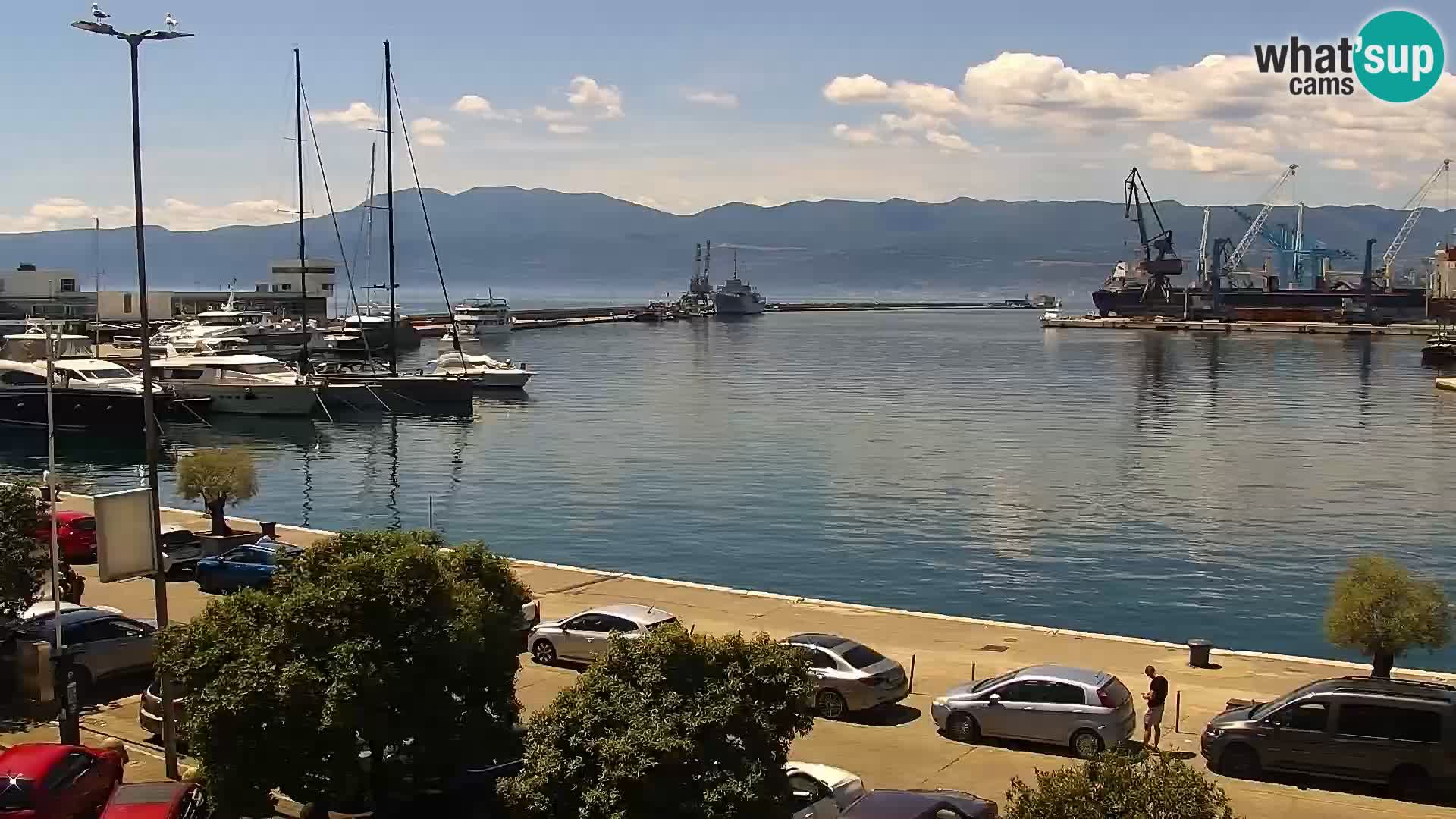 Riva in Marina v Reki – Spletna kamera v živo Hrvaška