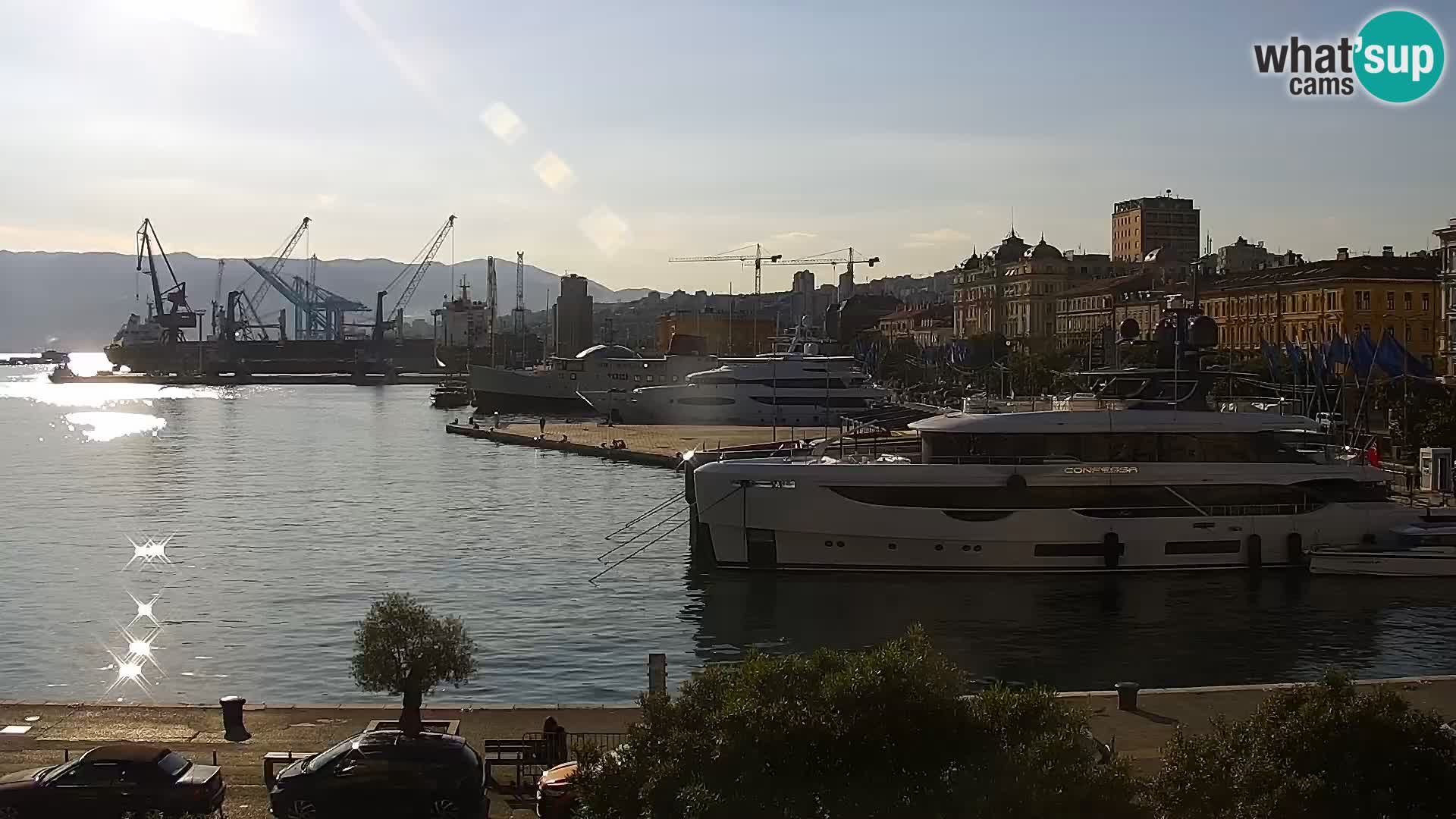 La Riva et Marina à Rijeka – Live Webcam Croatie