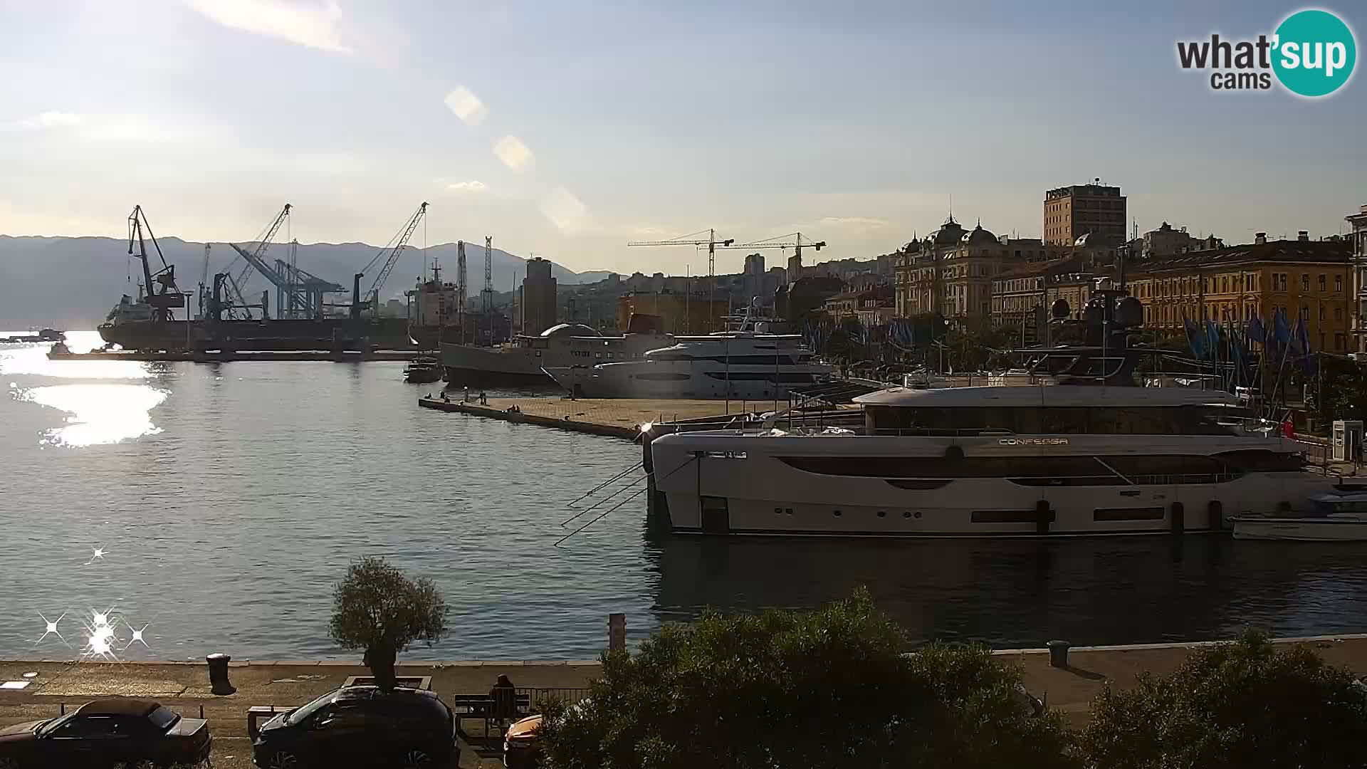 La Riva et Marina à Rijeka – Live Webcam Croatie