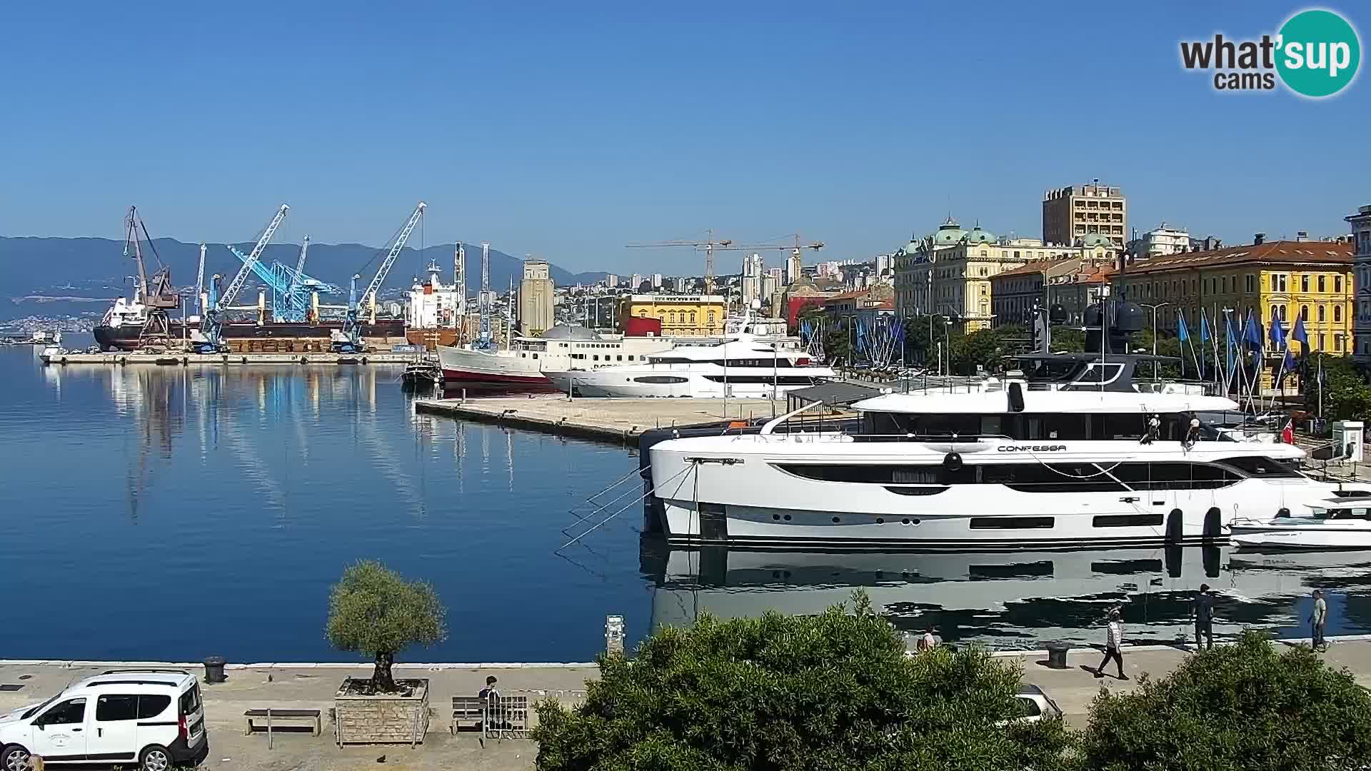 La Riva et Marina à Rijeka – Live Webcam Croatie