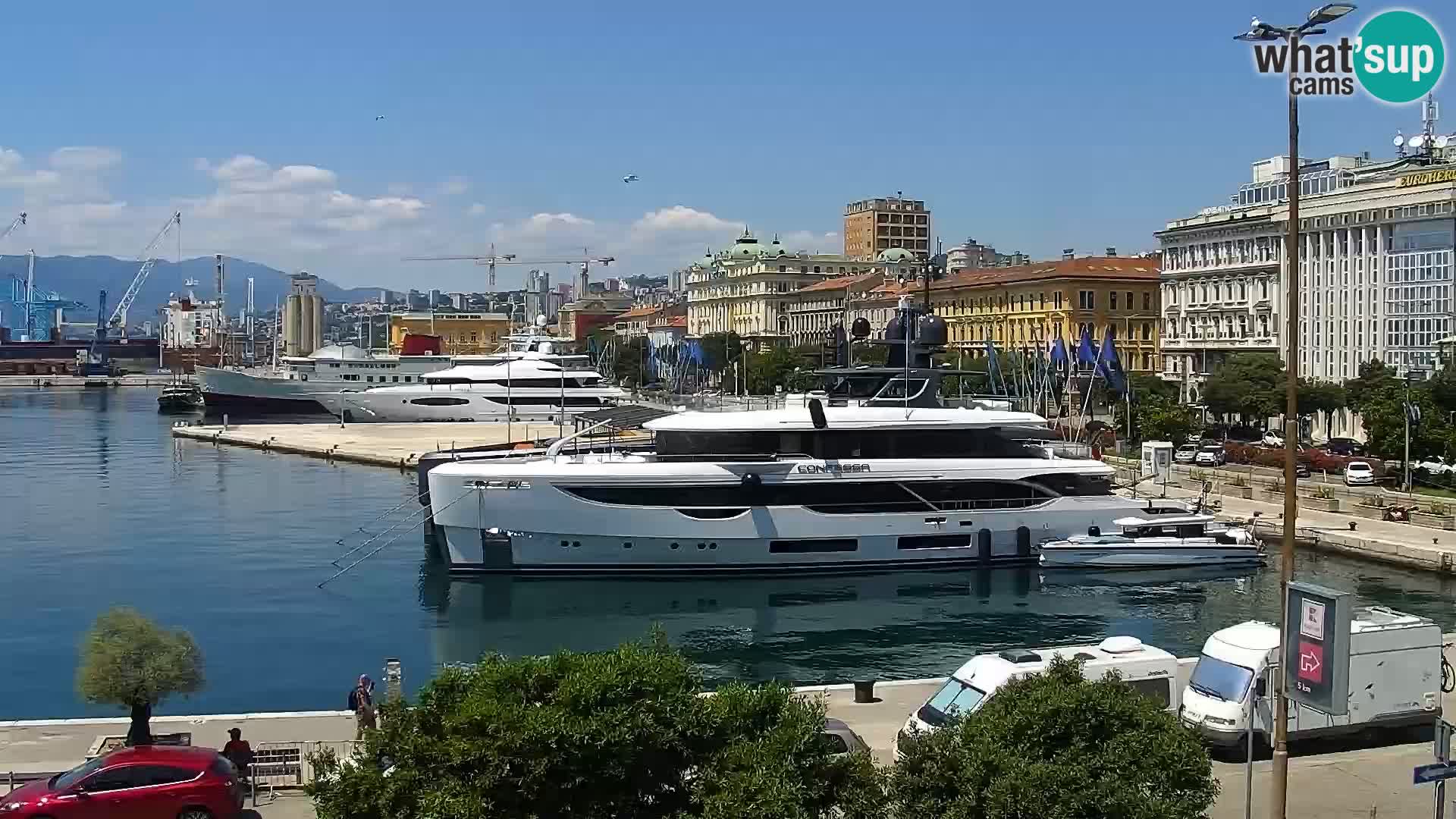 La Riva et Marina à Rijeka – Live Webcam Croatie