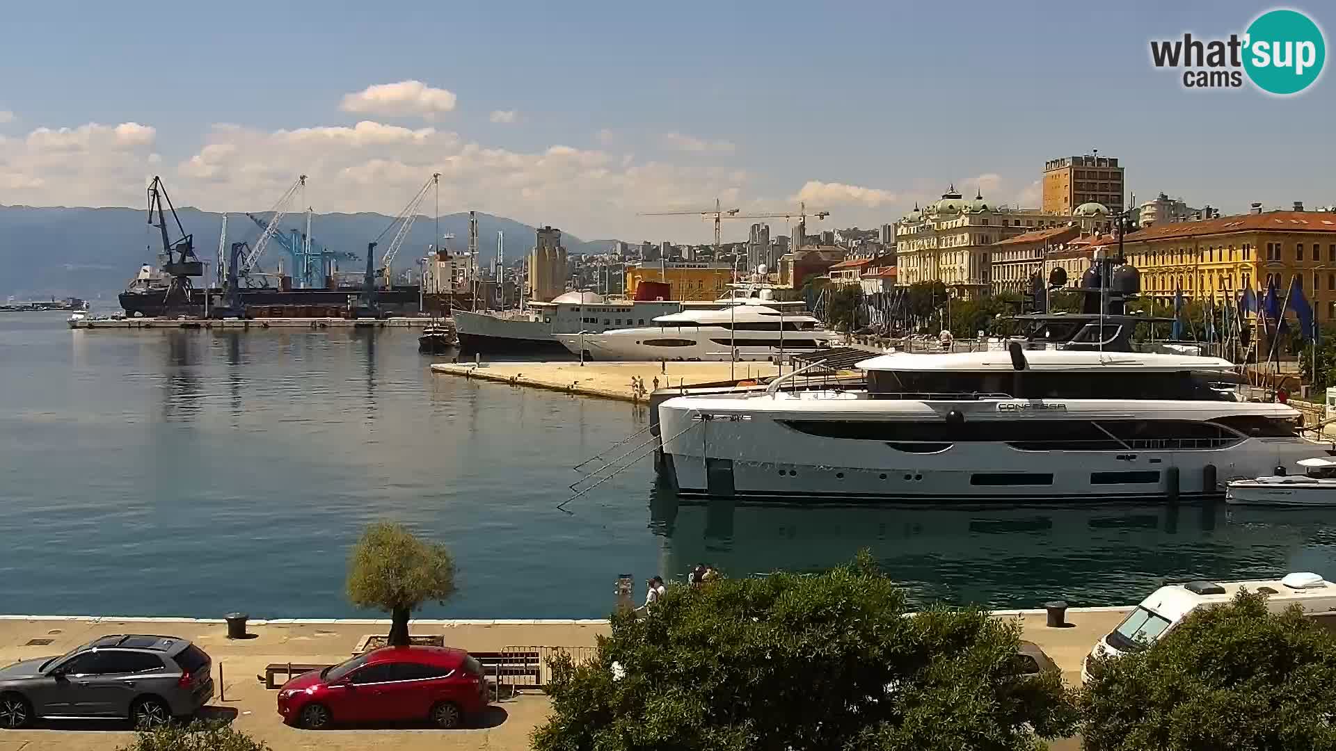 La Riva et Marina à Rijeka – Live Webcam Croatie