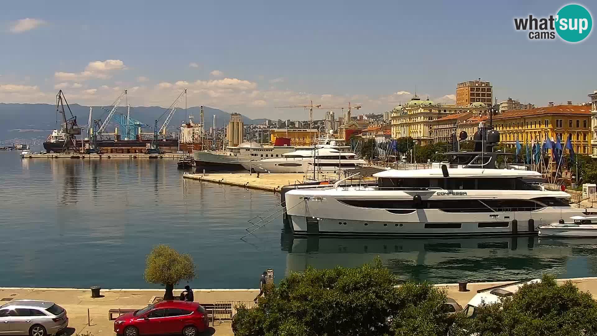 La Riva et Marina à Rijeka – Live Webcam Croatie