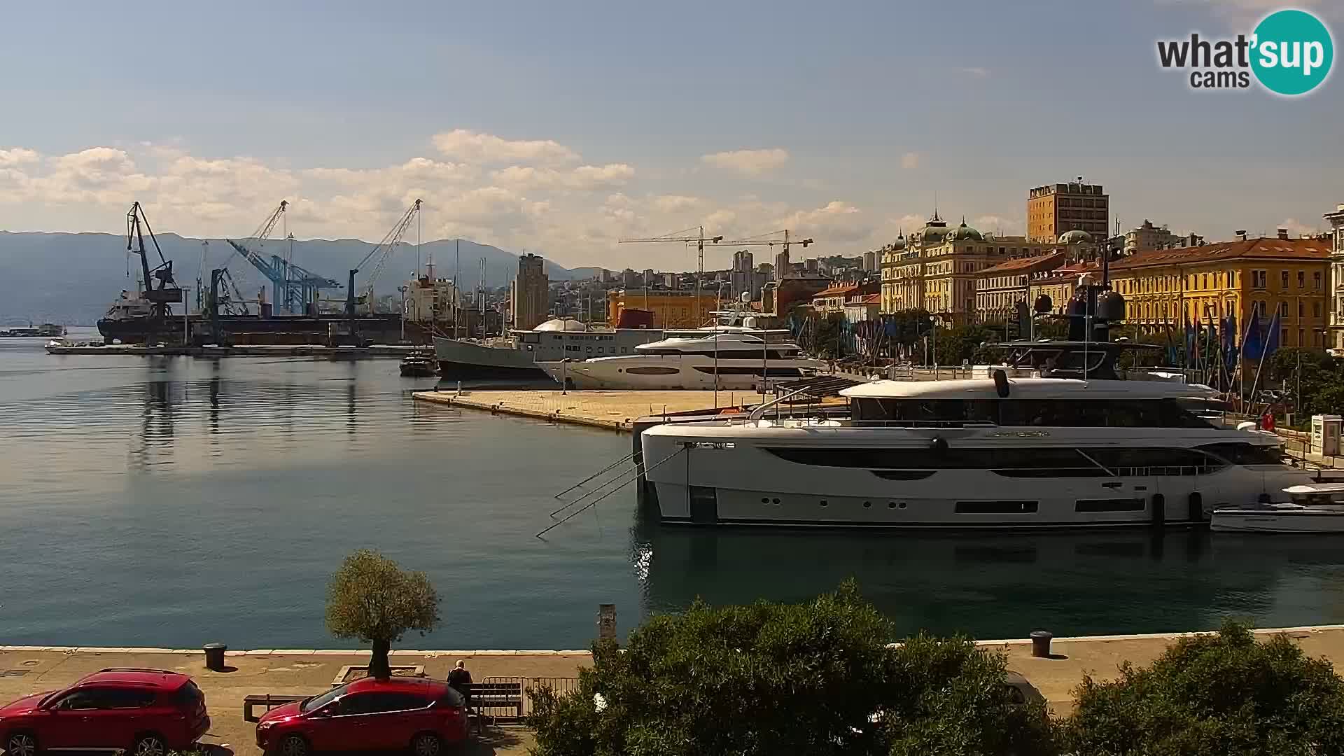 Die Riva und Marina in Rijeka – Live Webcam Kroatien