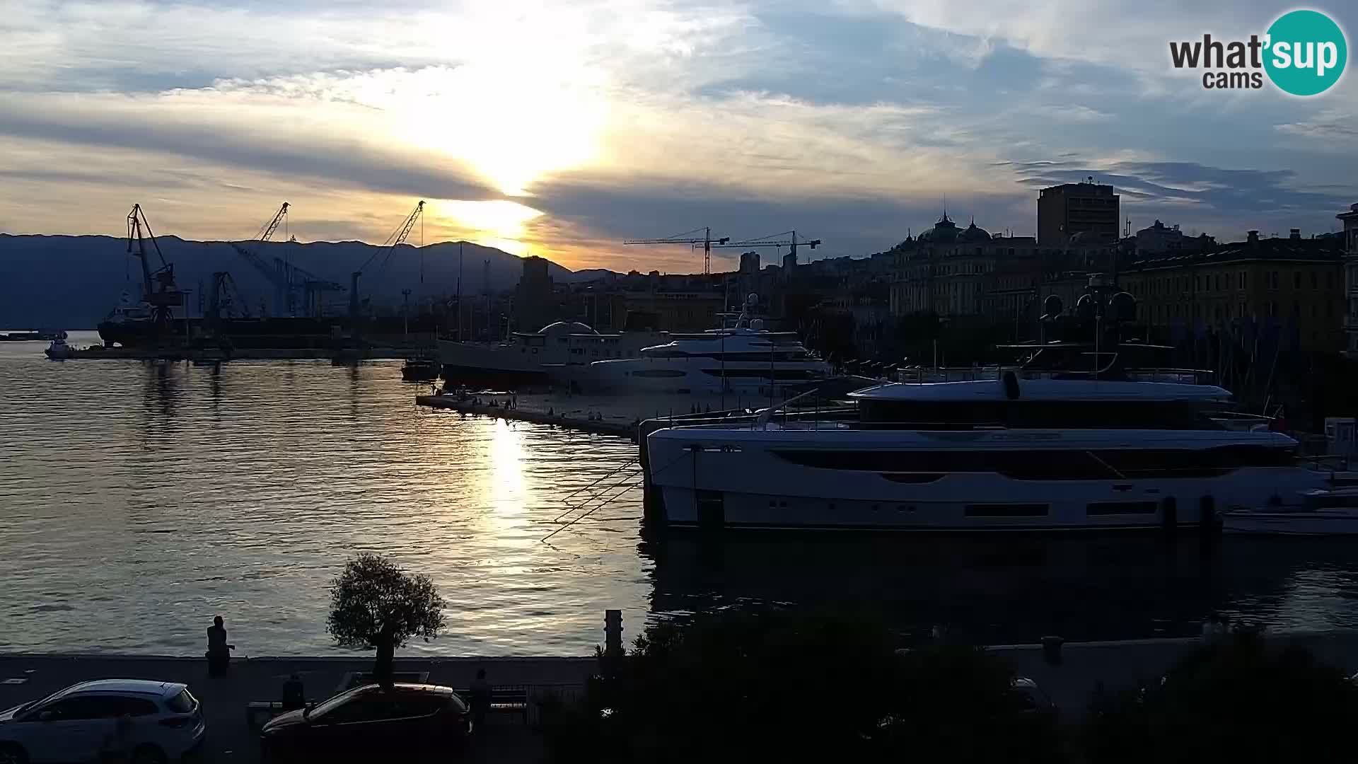 Die Riva und Marina in Rijeka – Live Webcam Kroatien