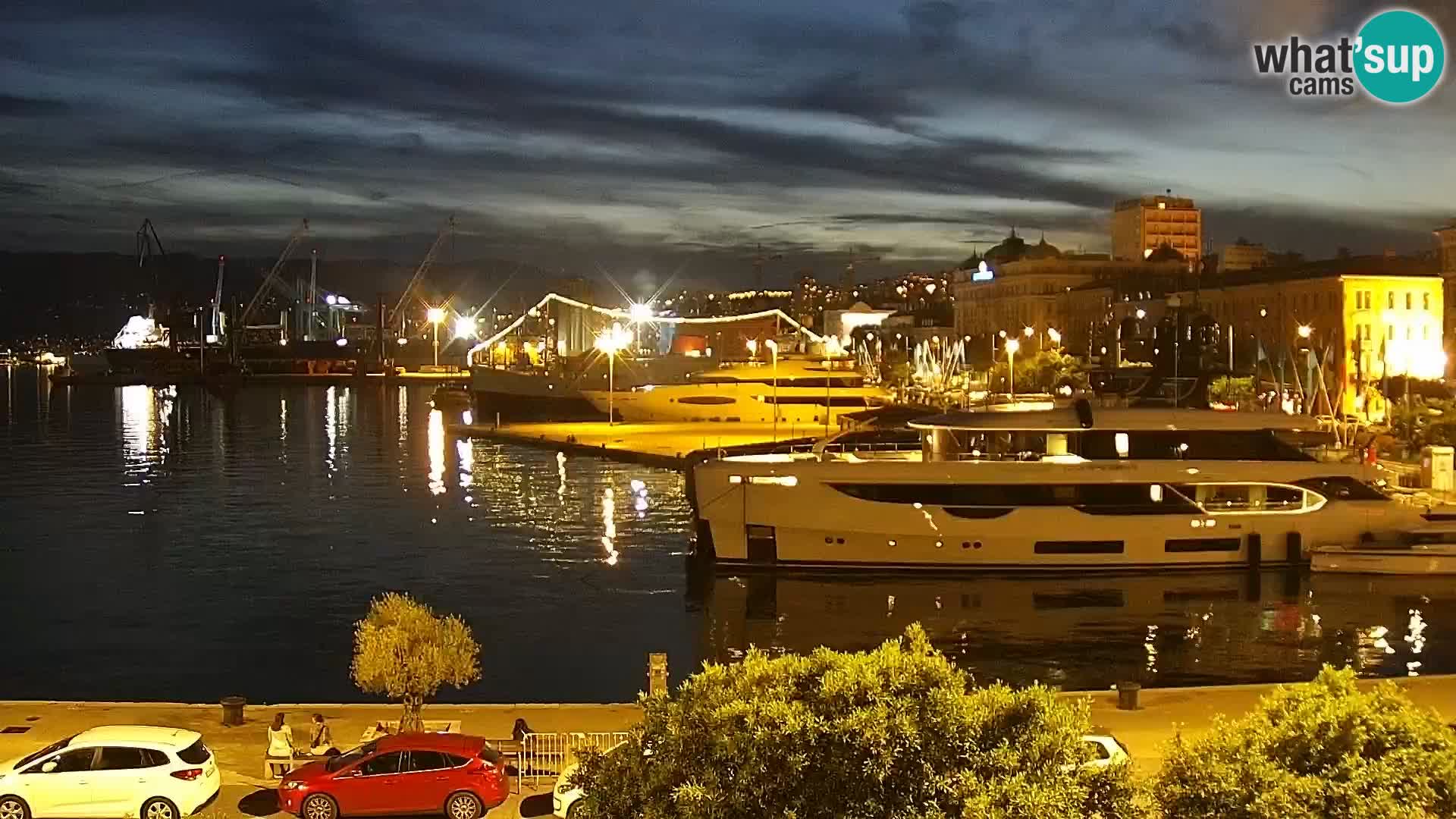 La Riva et Marina à Rijeka – Live Webcam Croatie