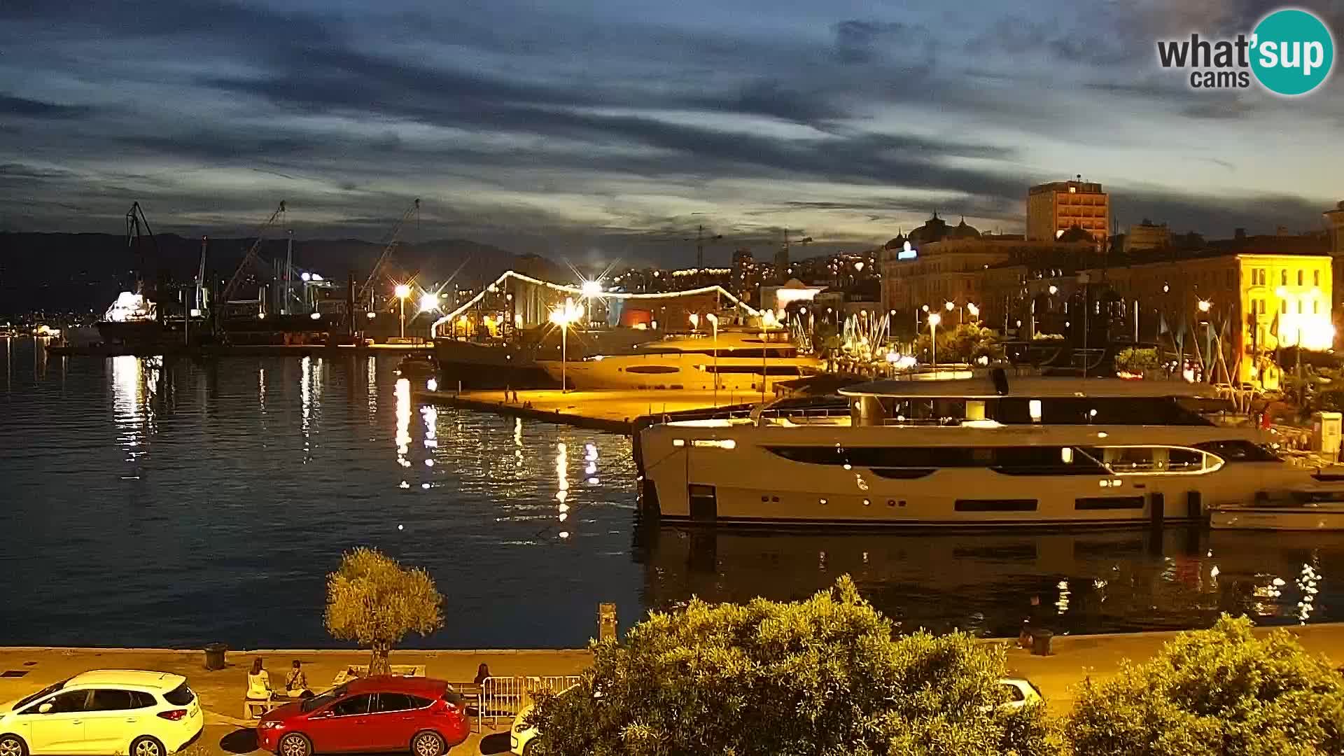 La Riva y Marina en Rijeka – Webcam en vivo Croacia