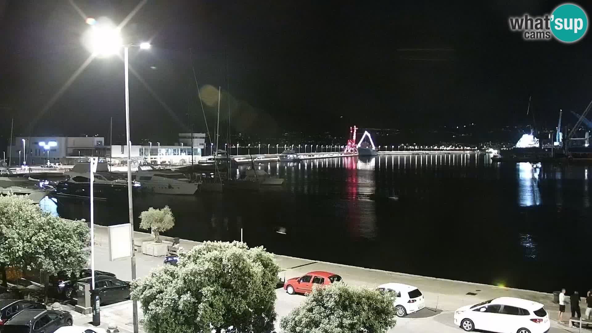 La Riva y Marina en Rijeka – Webcam en vivo Croacia