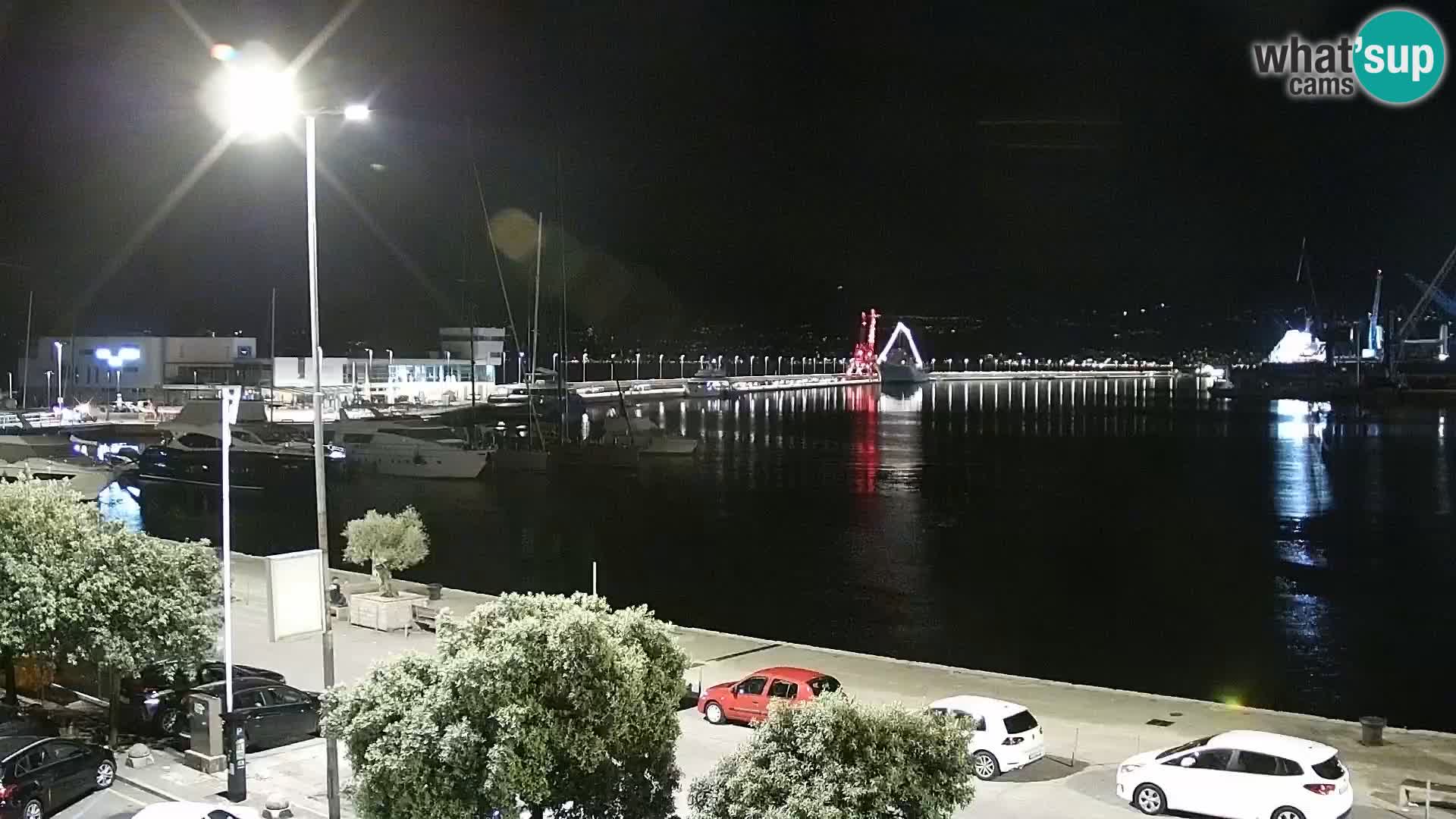 The Riva and Marina in Rijeka  – Live Webcam Croatia