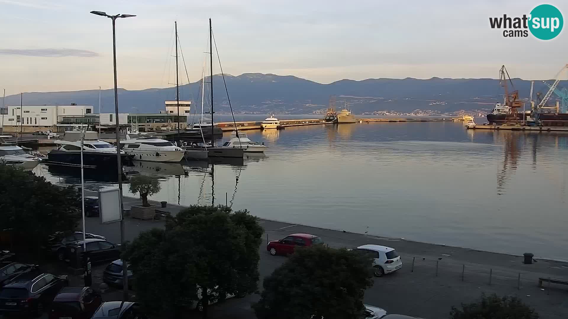 The Riva and Marina in Rijeka  – Live Webcam Croatia