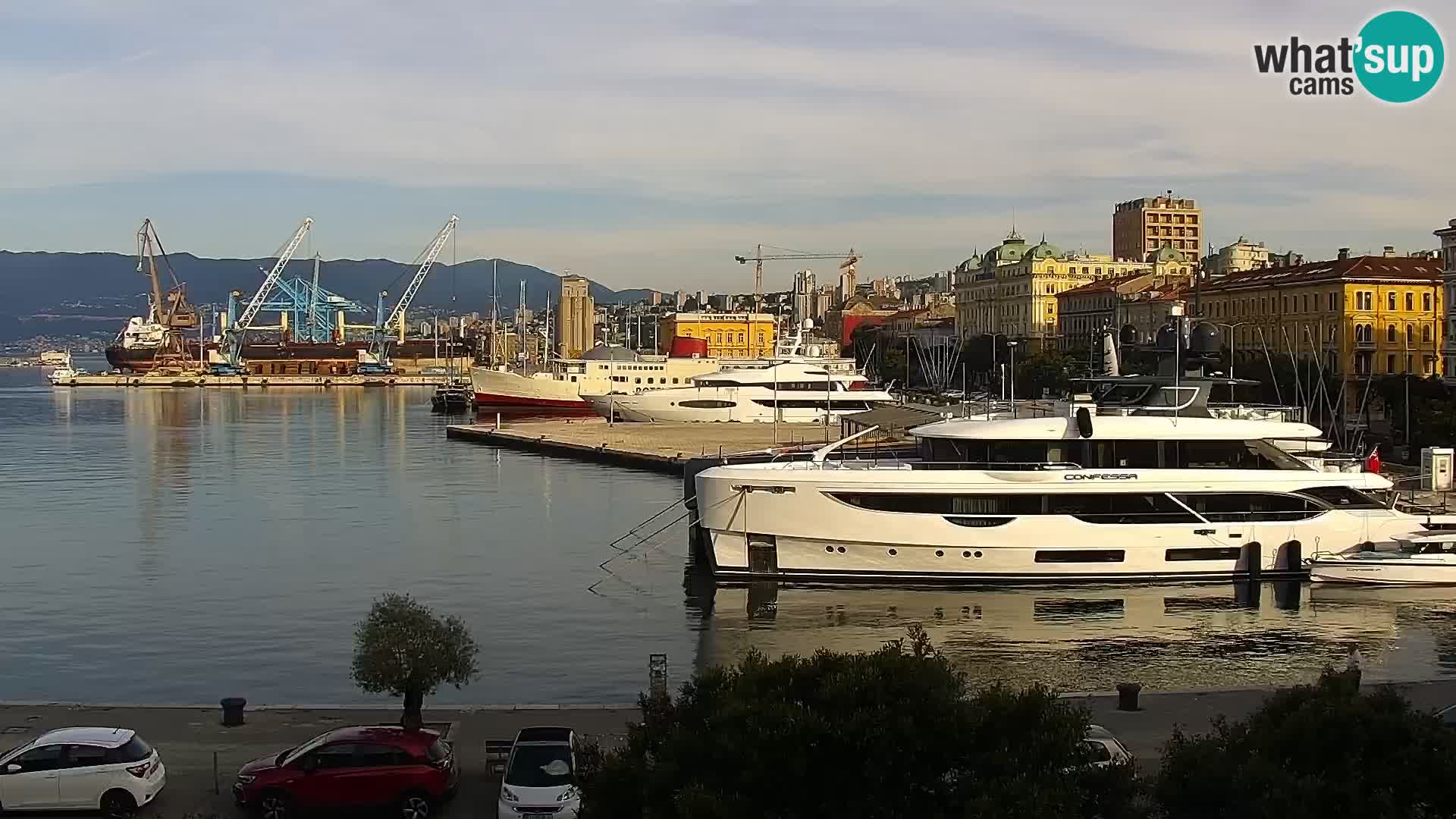 Die Riva und Marina in Rijeka – Live Webcam Kroatien