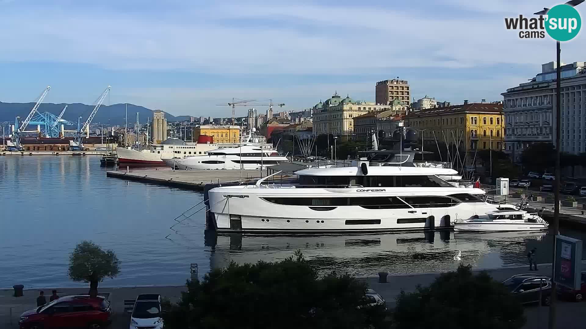La Riva e la Marina a Rijeka (Fiume) – Live Webcam Croazia
