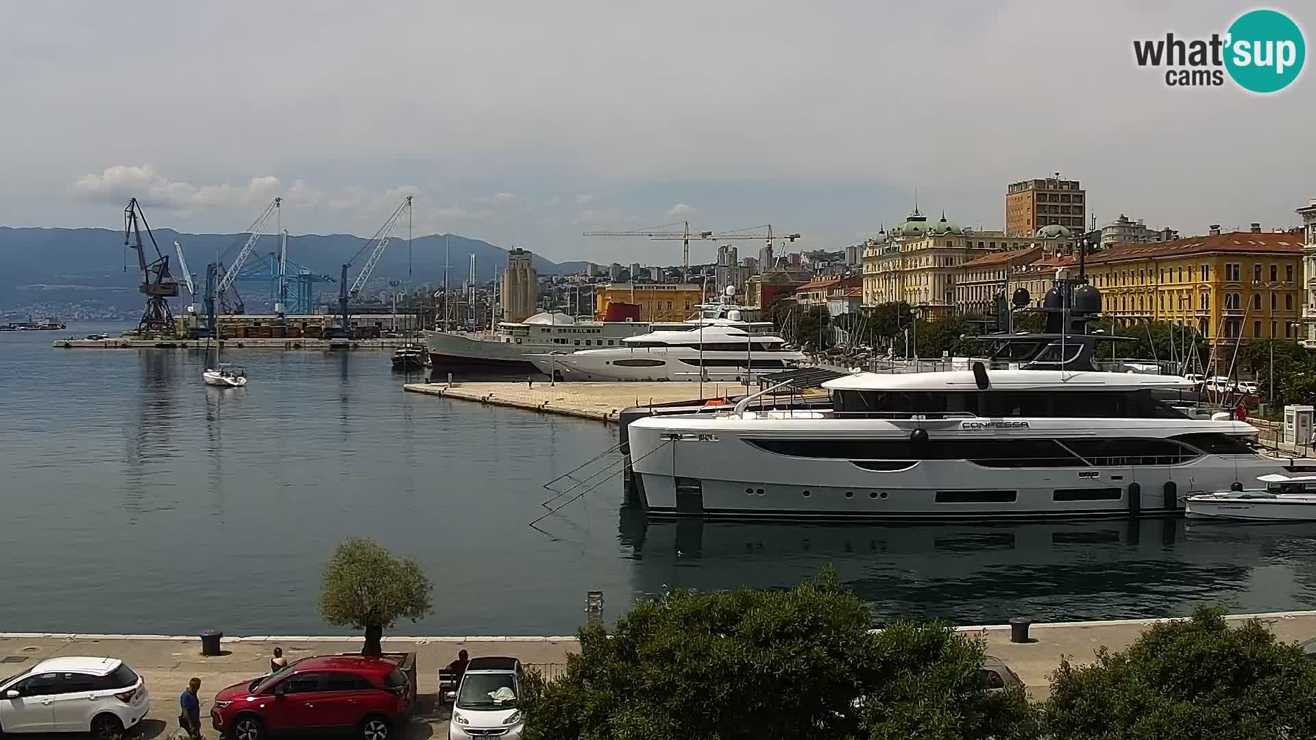 La Riva et Marina à Rijeka – Live Webcam Croatie