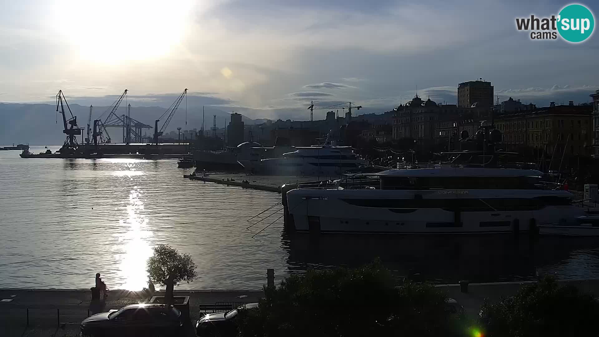 La Riva et Marina à Rijeka – Live Webcam Croatie