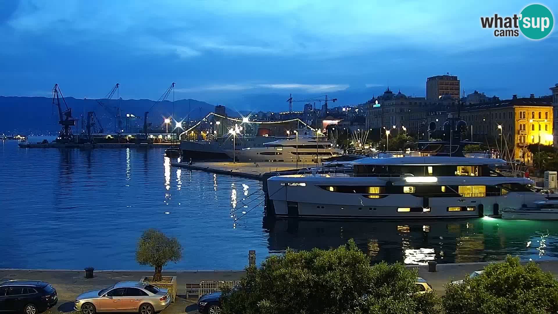 The Riva and Marina in Rijeka  – Live Webcam Croatia