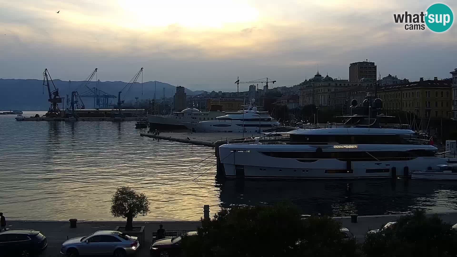 Die Riva und Marina in Rijeka – Live Webcam Kroatien