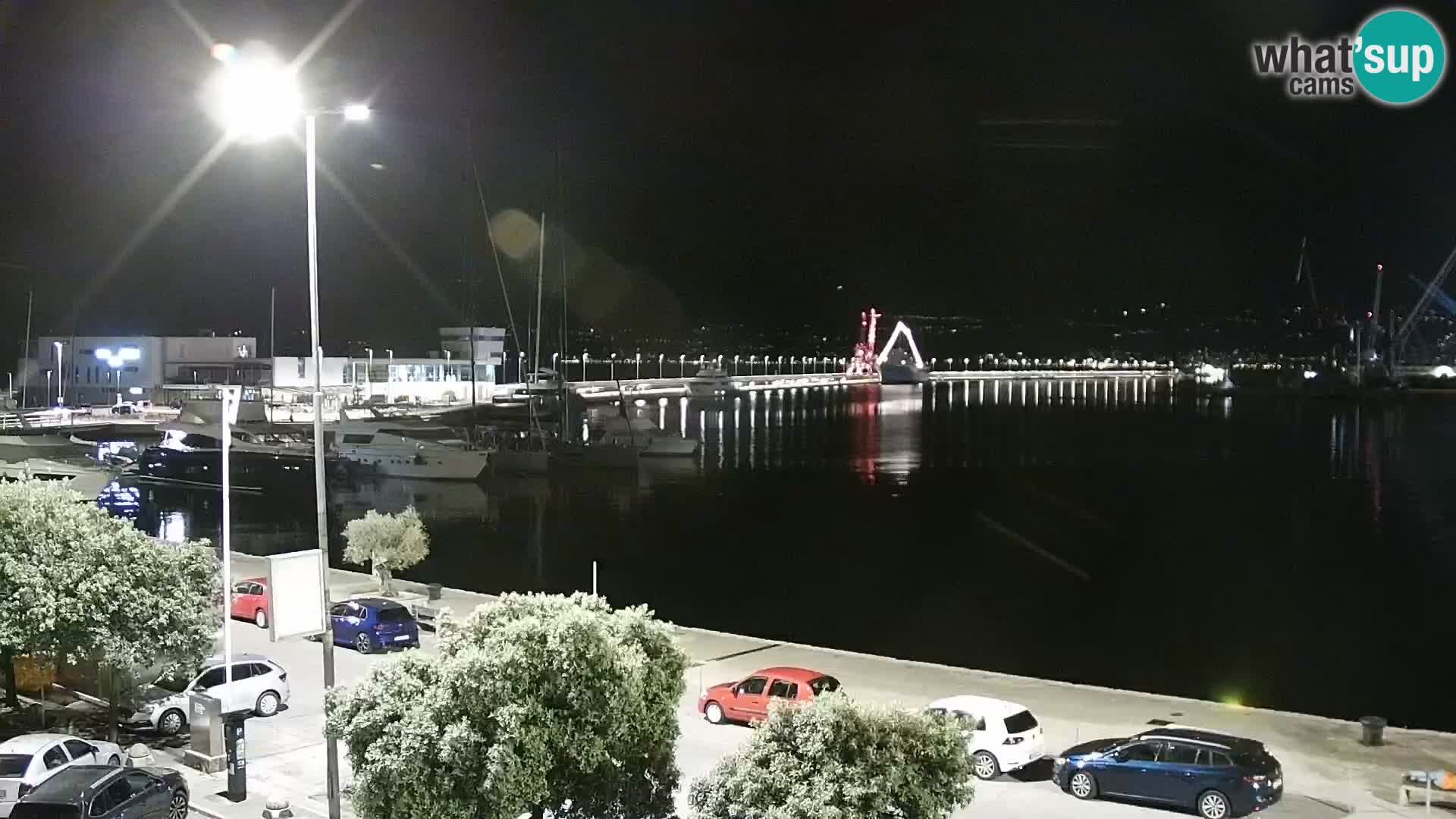 La Riva y Marina en Rijeka – Webcam en vivo Croacia