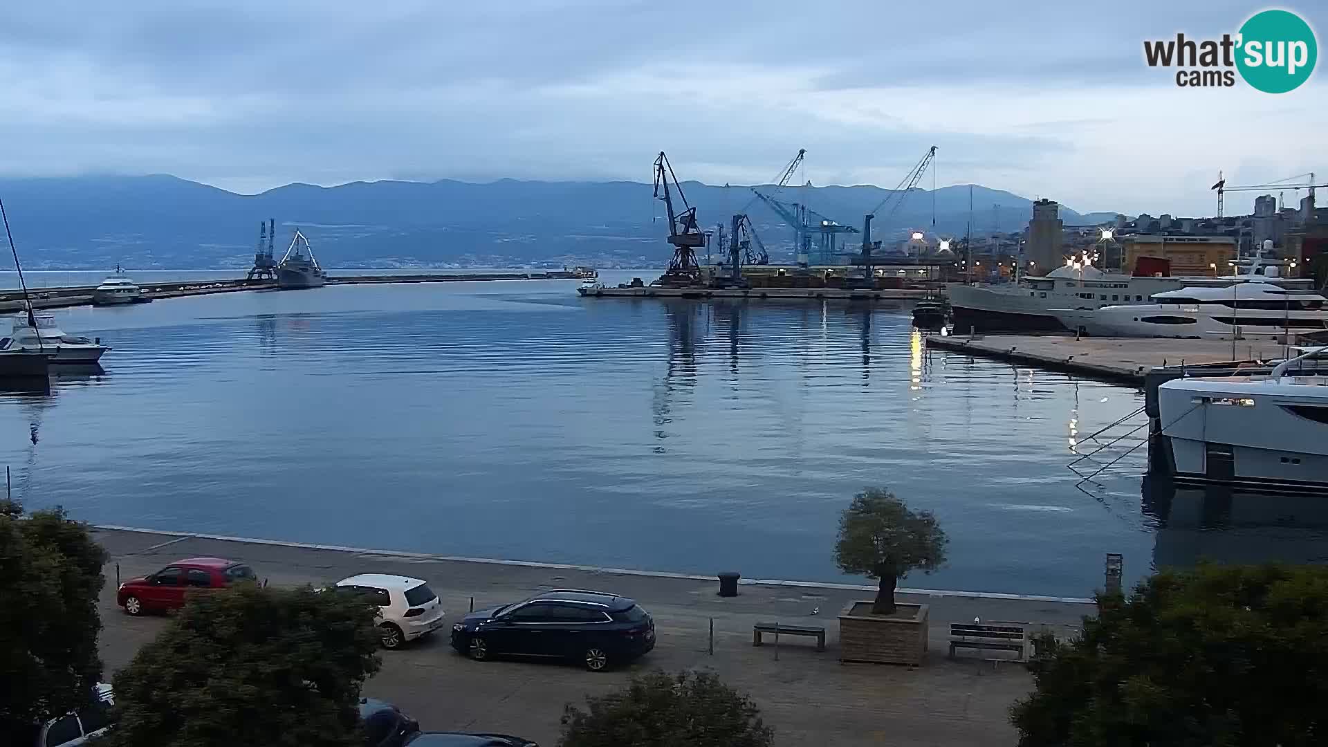 Die Riva und Marina in Rijeka – Live Webcam Kroatien