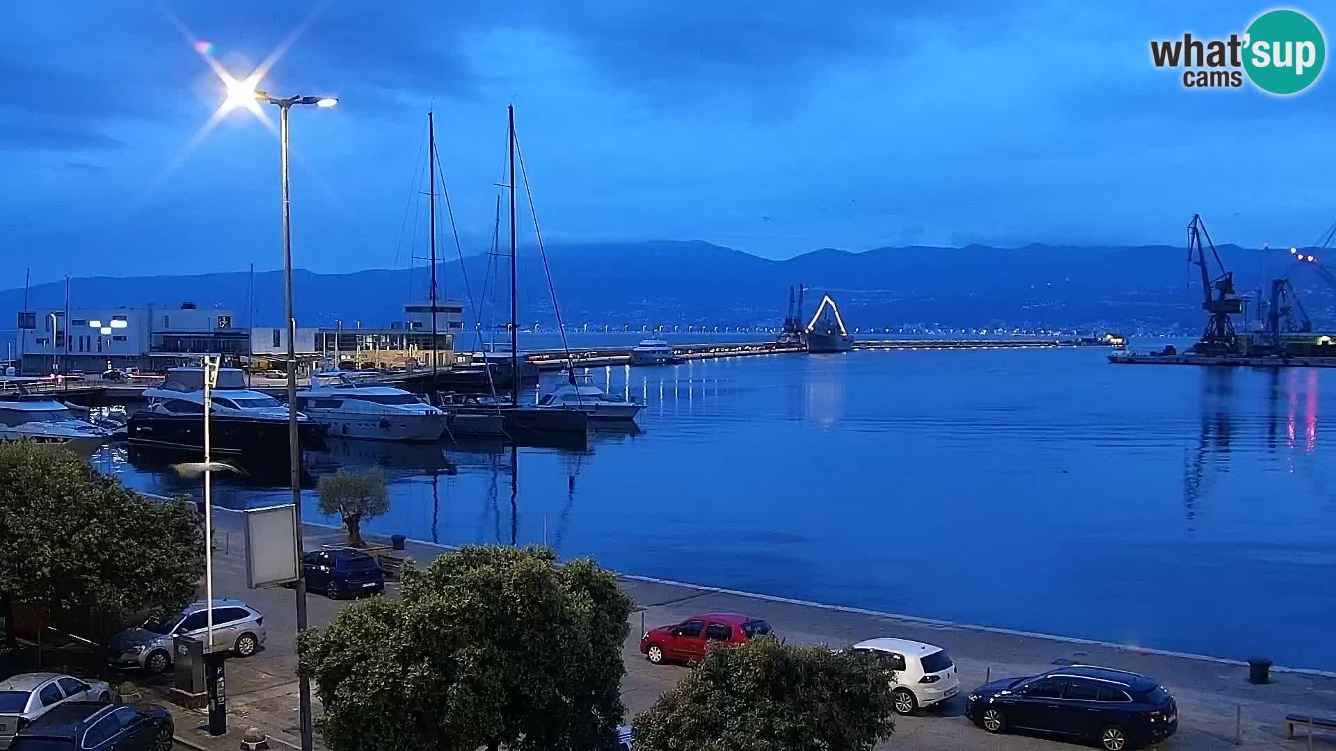 Die Riva und Marina in Rijeka – Live Webcam Kroatien