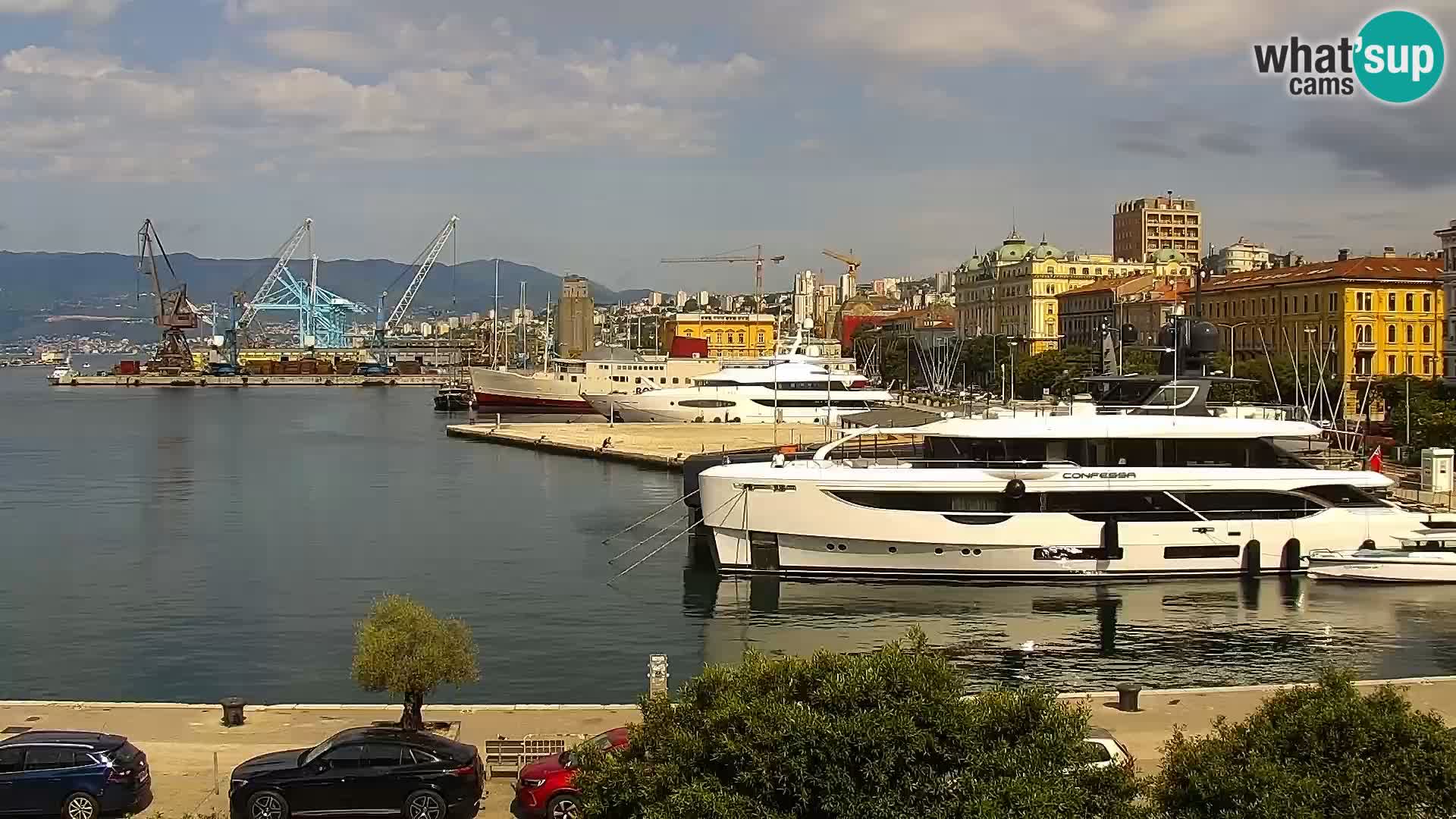 Die Riva und Marina in Rijeka – Live Webcam Kroatien