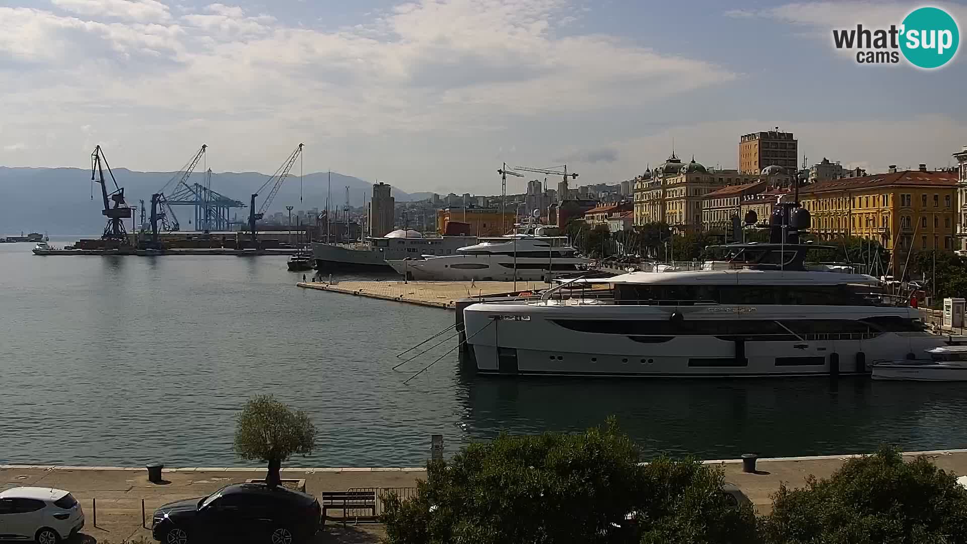 Die Riva und Marina in Rijeka – Live Webcam Kroatien