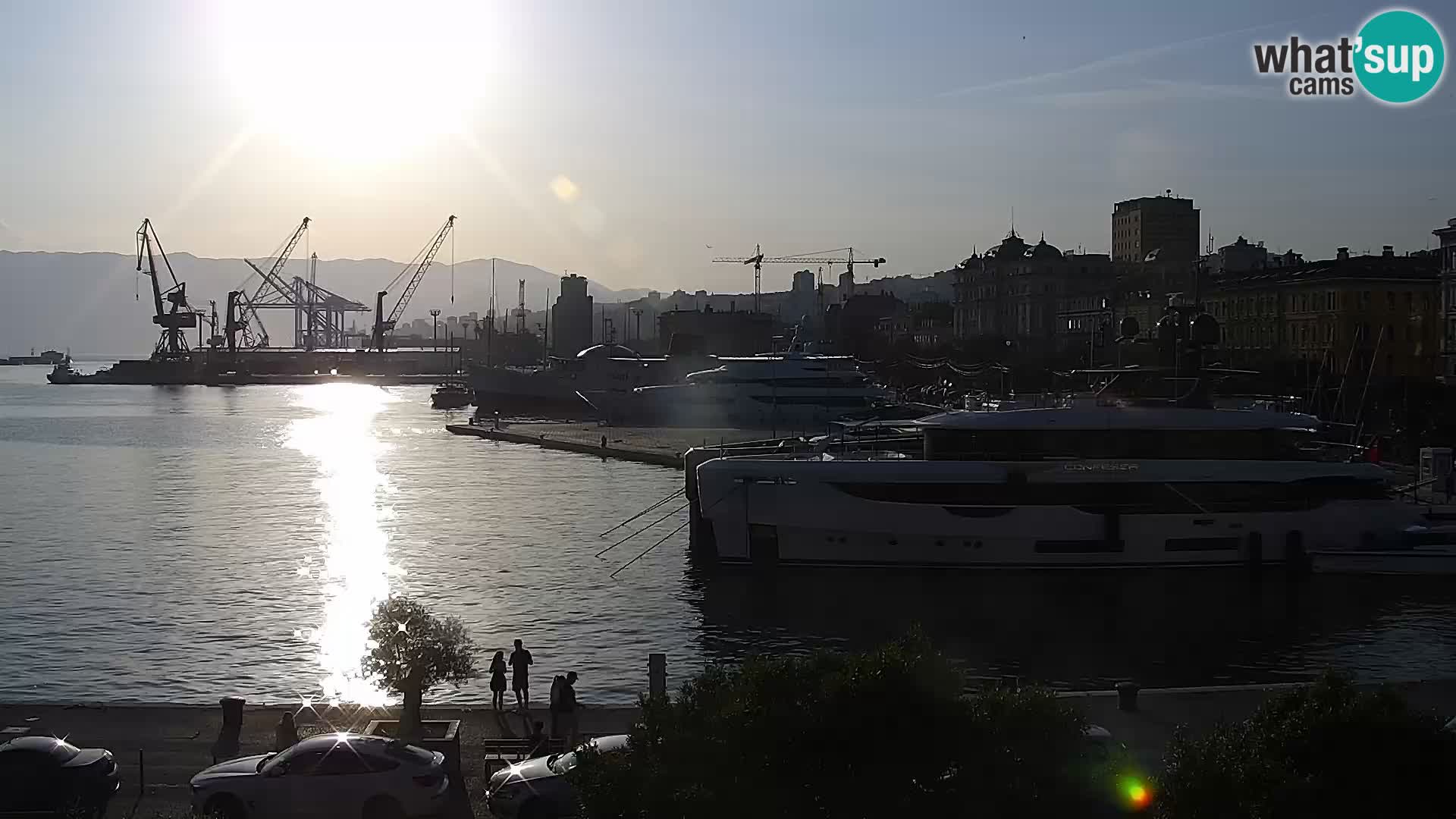 La Riva et Marina à Rijeka – Live Webcam Croatie