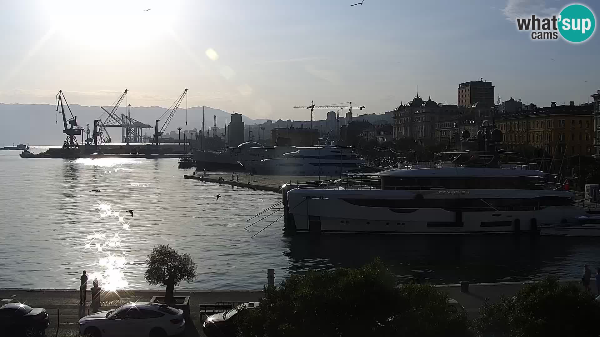 Riva in Marina v Reki – Spletna kamera v živo Hrvaška